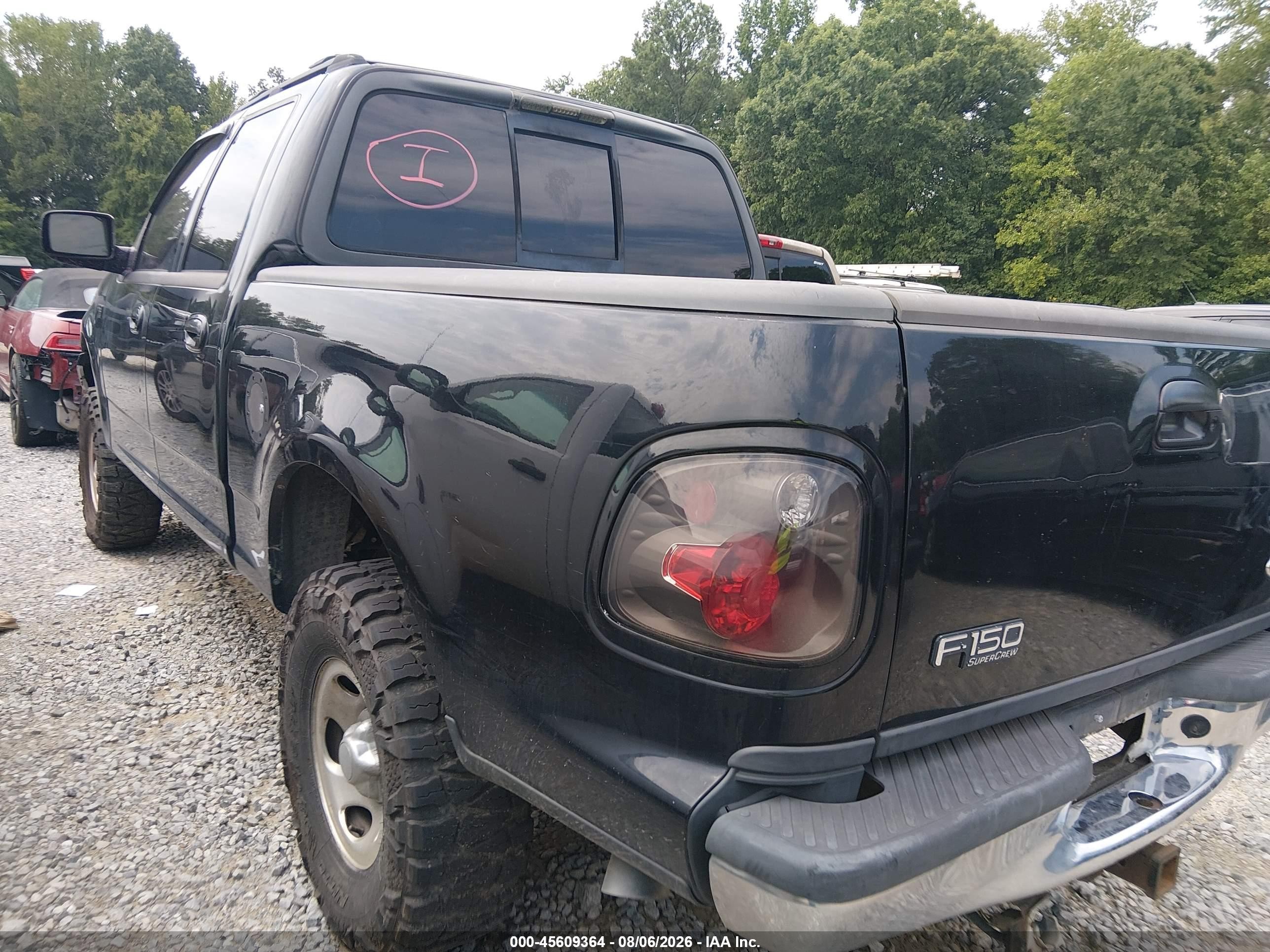 2003 Ford F-150 Lariat/xlt Black vin: 1FTRW07L93KD80678