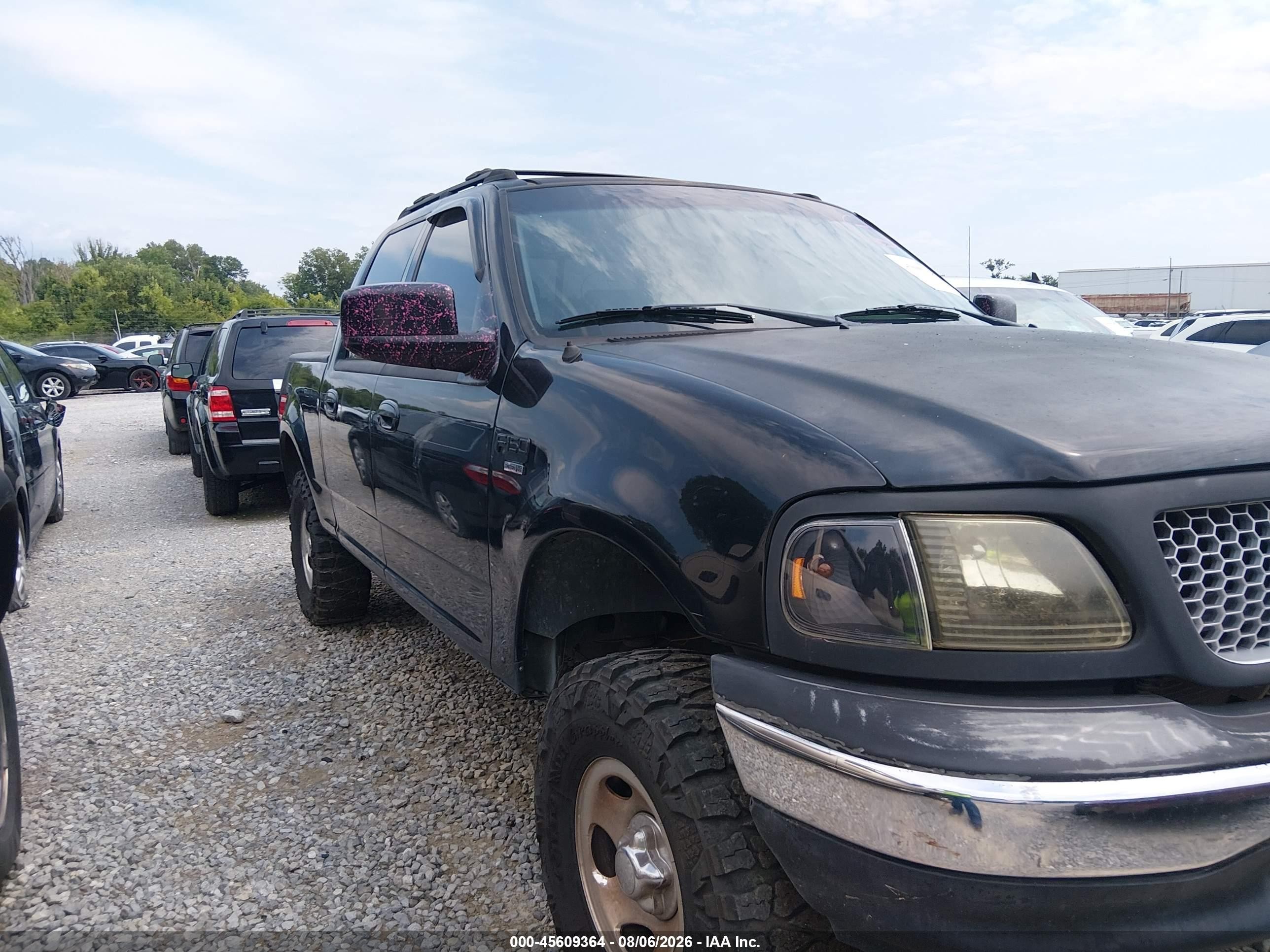 2003 Ford F-150 Lariat/xlt Black vin: 1FTRW07L93KD80678