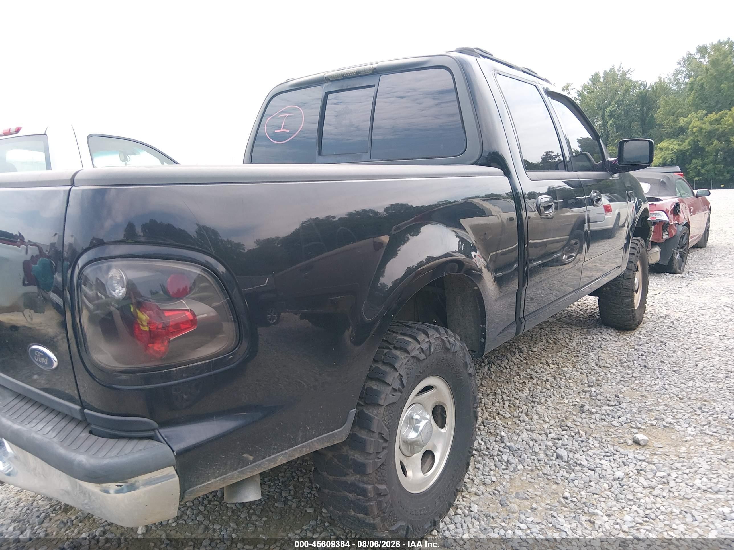 2003 Ford F-150 Lariat/xlt Black vin: 1FTRW07L93KD80678