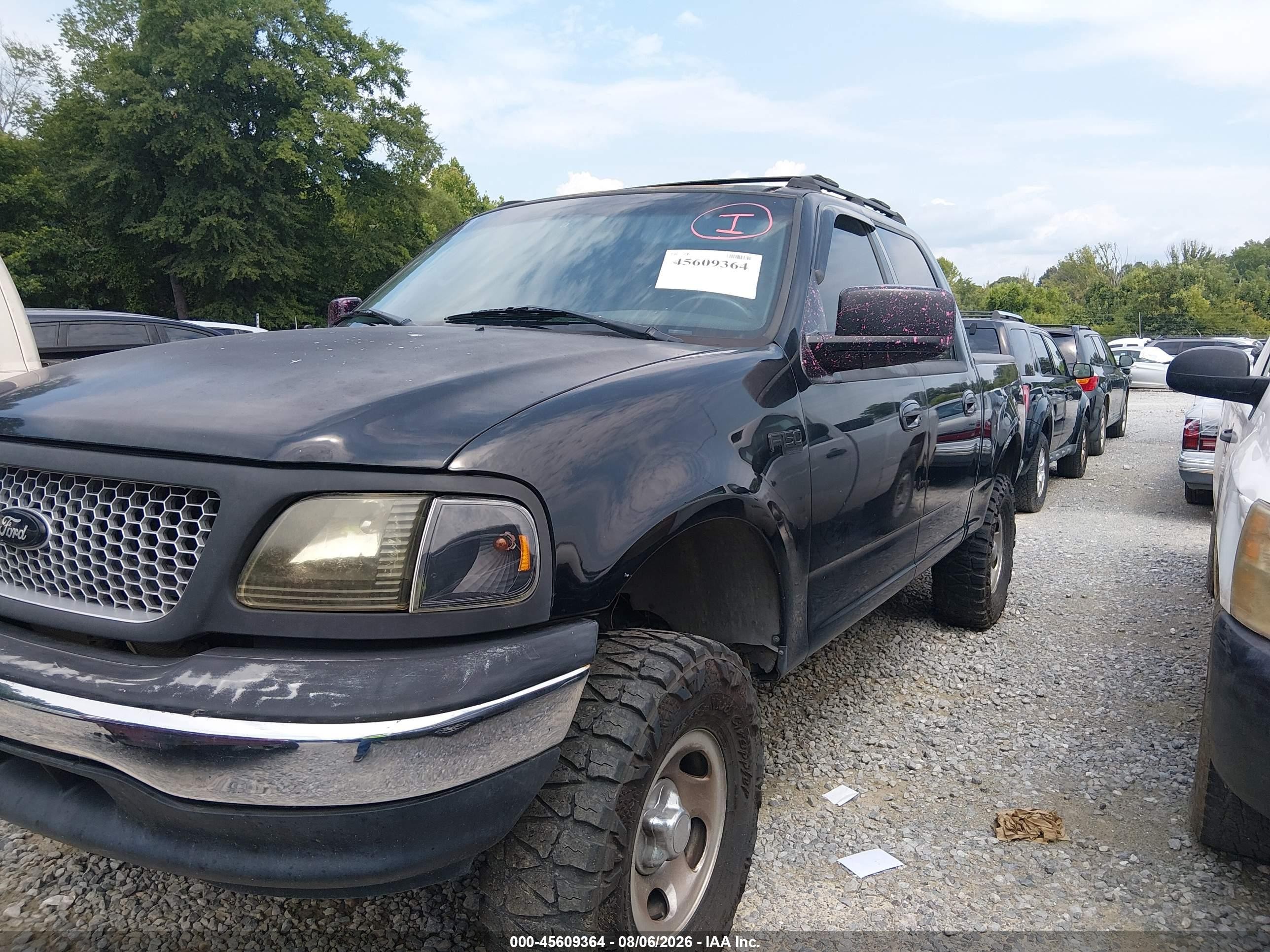 2003 Ford F-150 Lariat/xlt Black vin: 1FTRW07L93KD80678