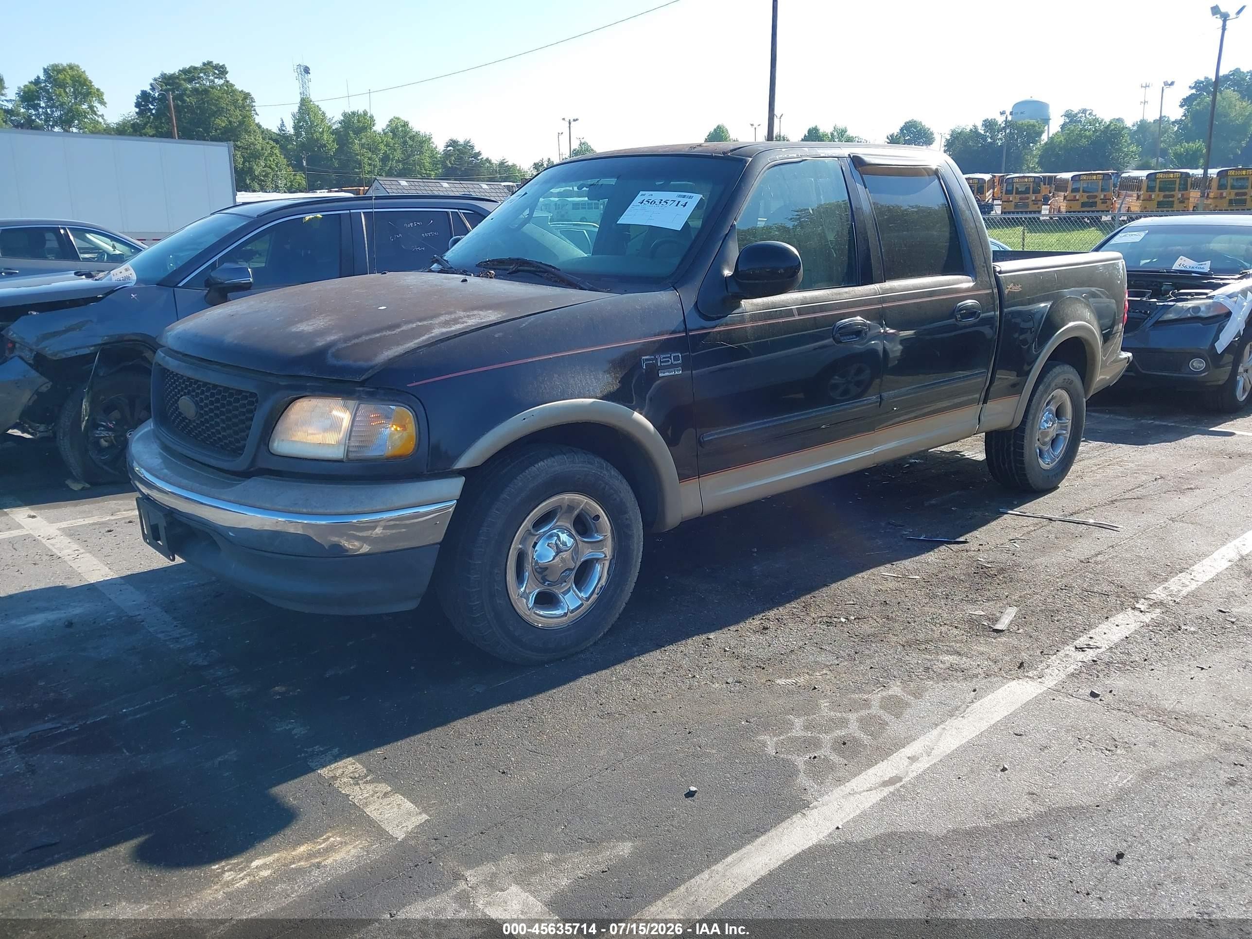2001 Ford F-150 Harley-davidson Edition/king Ranch Edition/lariat/xlt Black vin: 1FTRW07LX1KD83876