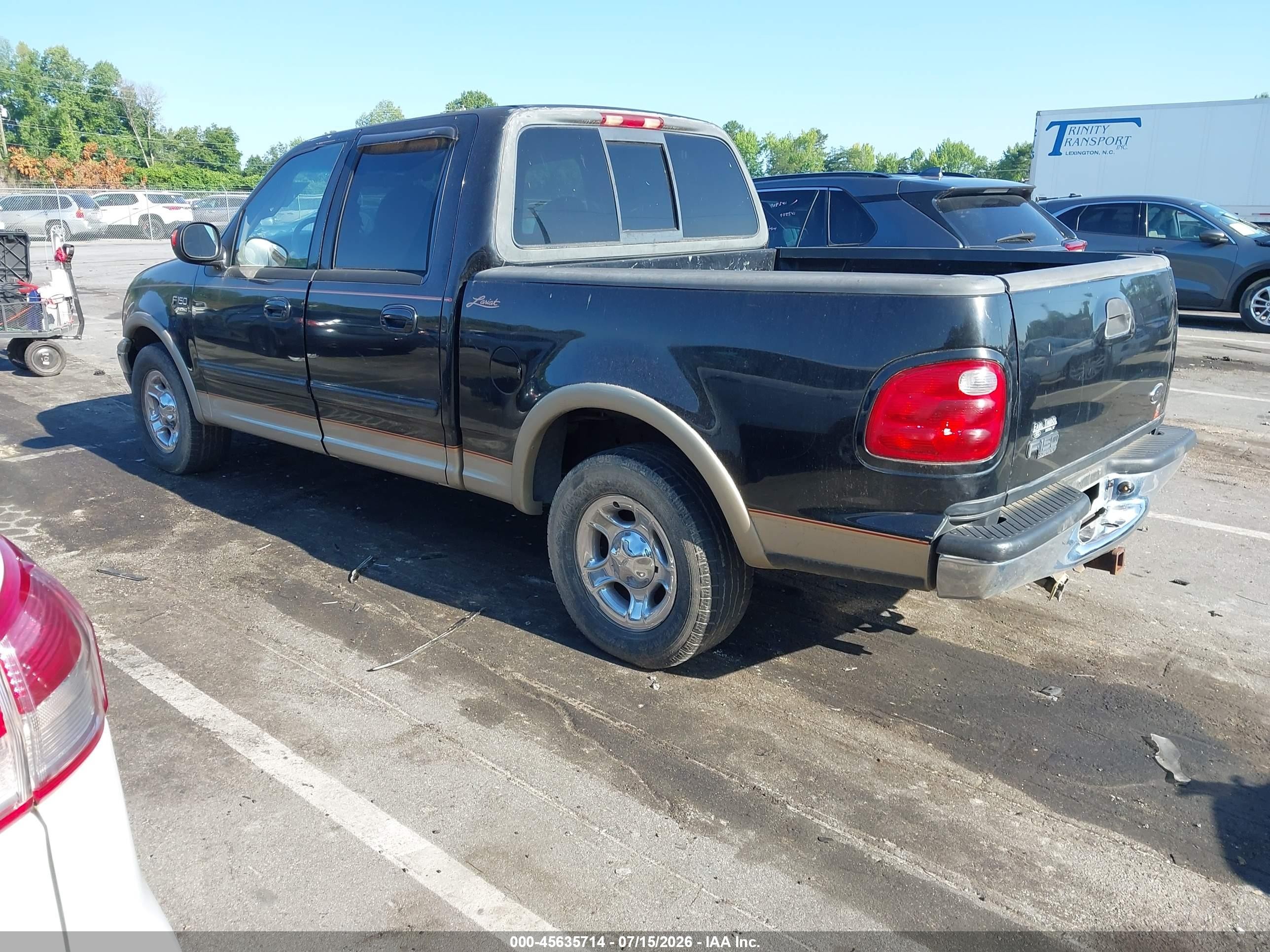 2001 Ford F-150 Harley-davidson Edition/king Ranch Edition/lariat/xlt Black vin: 1FTRW07LX1KD83876