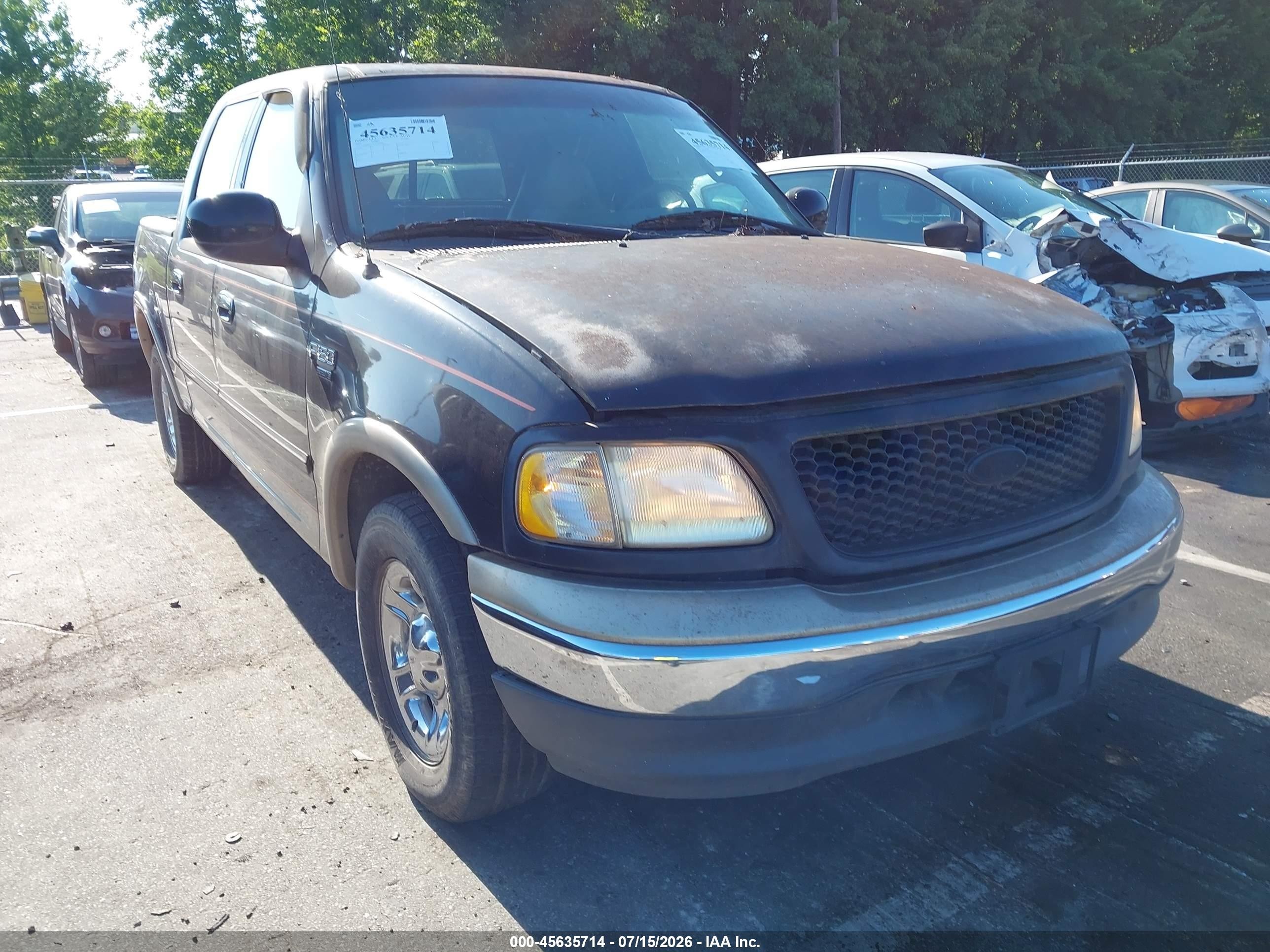 2001 Ford F-150 Harley-davidson Edition/king Ranch Edition/lariat/xlt Black vin: 1FTRW07LX1KD83876
