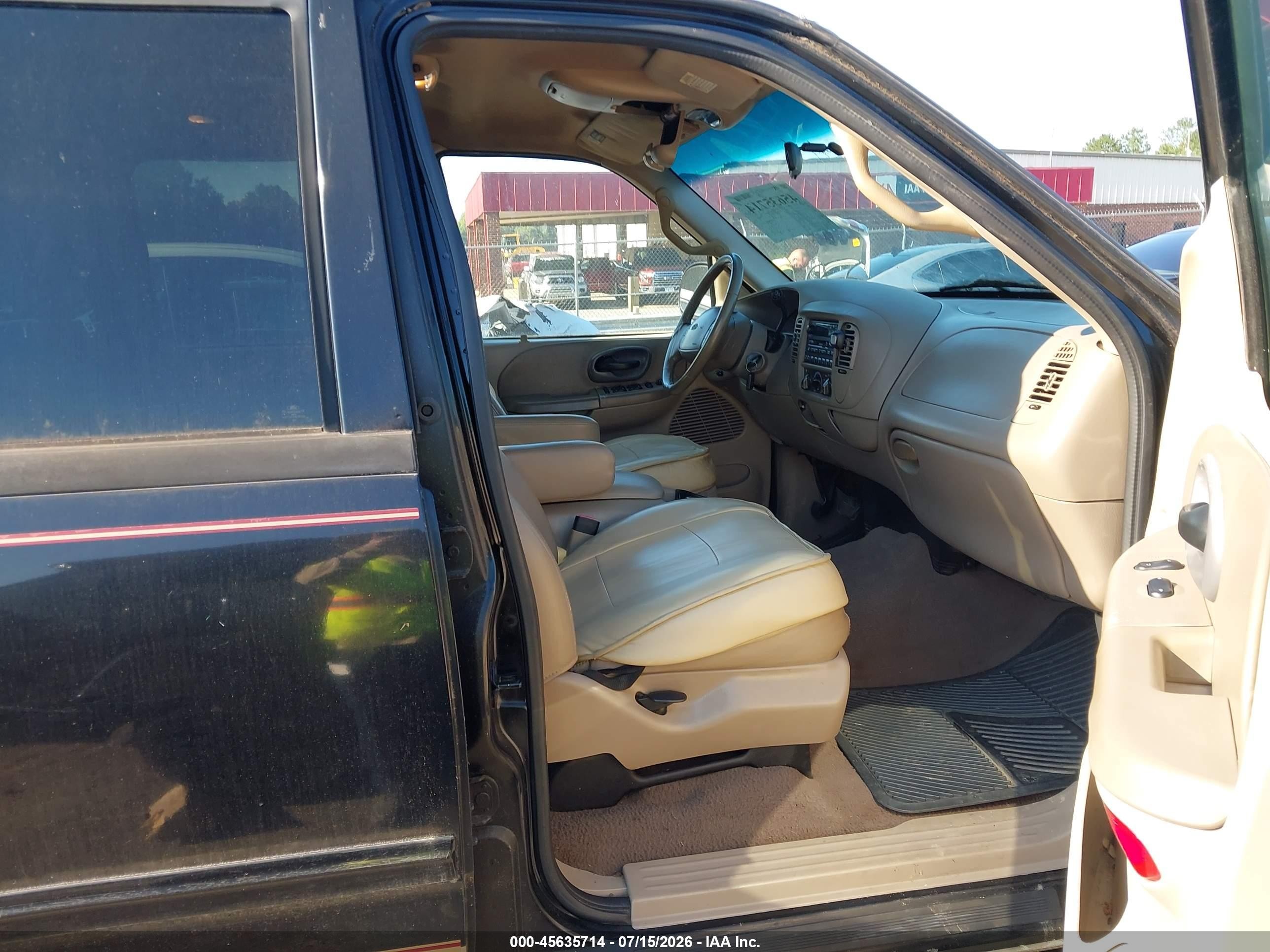 2001 Ford F-150 Harley-davidson Edition/king Ranch Edition/lariat/xlt Black vin: 1FTRW07LX1KD83876