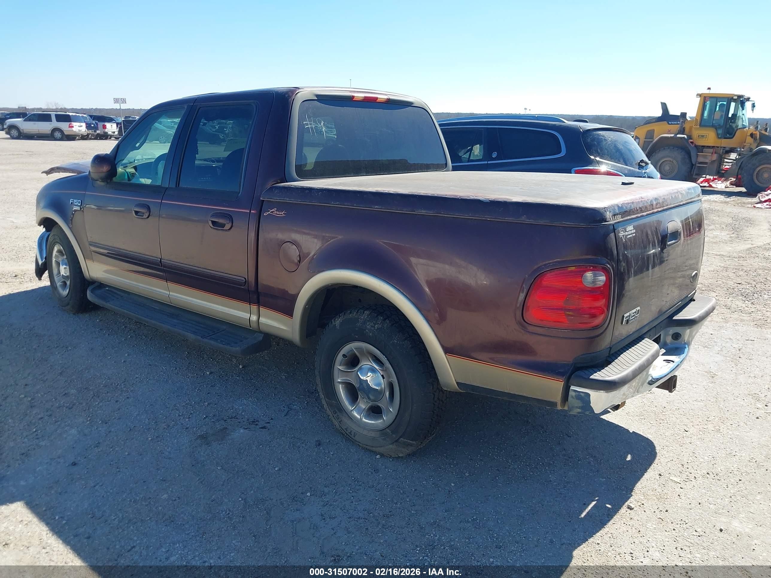 2001 Ford F-150 Supercrew Xlt/harley-davidson/lariat/king Ranch Maroon vin: 1FTRW07LX1KE33109