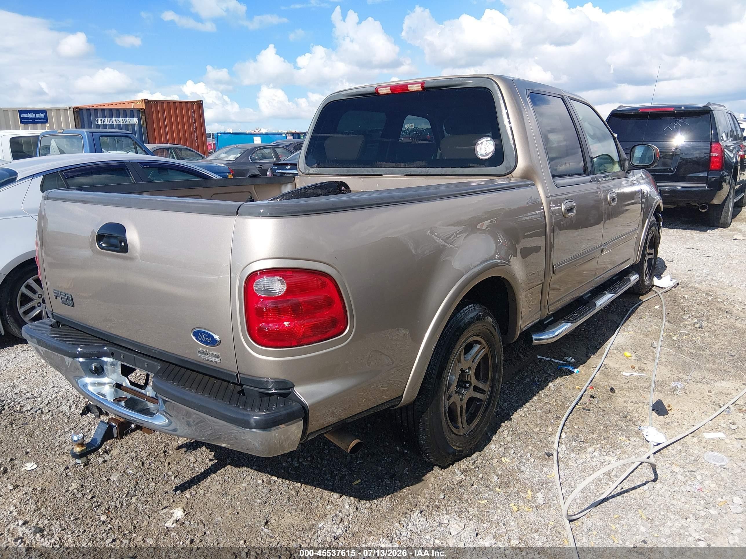 2002 Ford F-150 Lariat/xlt Gold vin: 1FTRW07LX2KD94653