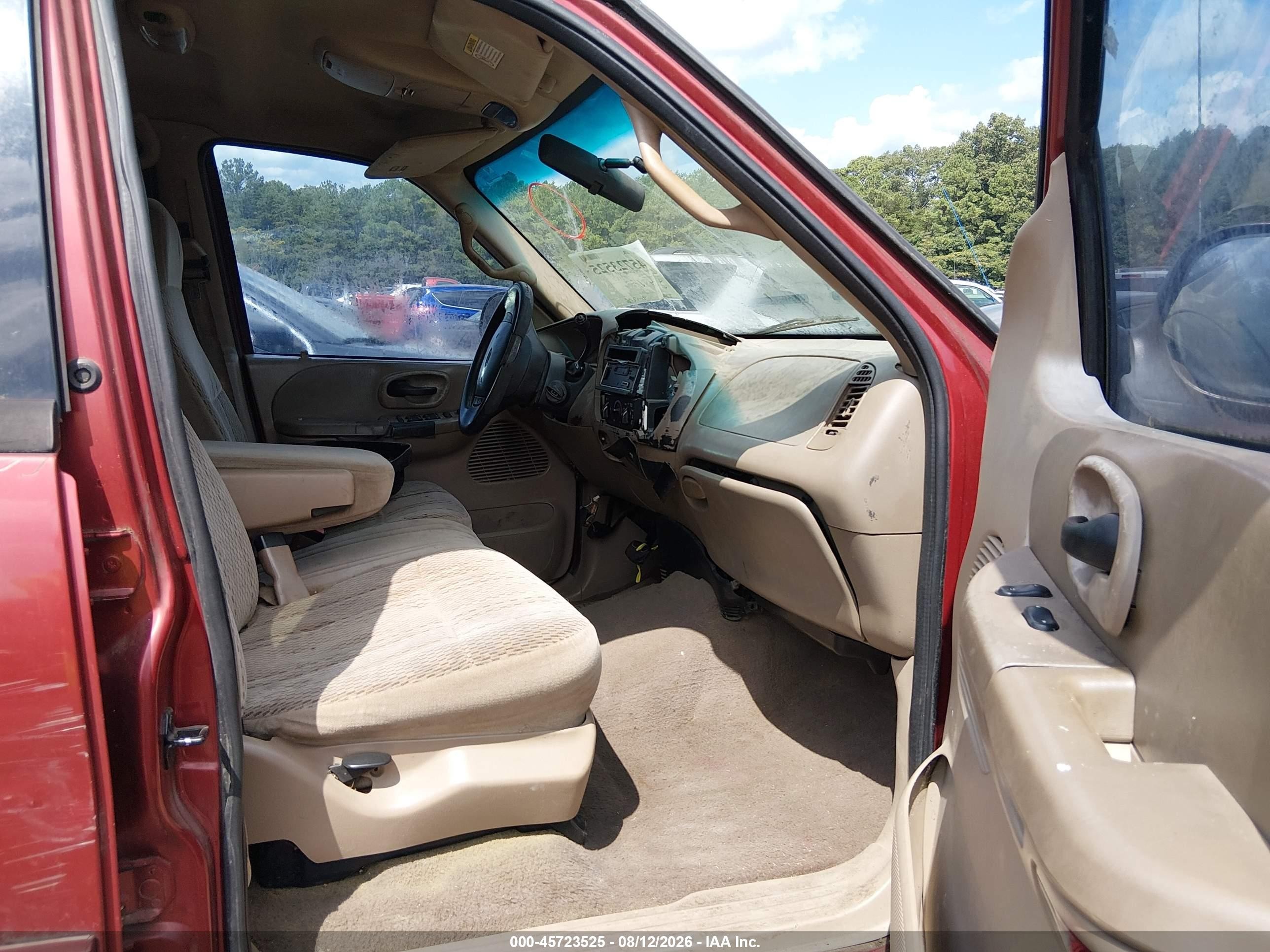 2001 Ford F-150 Harley-davidson Edition/king Ranch Edition/lariat/xlt Maroon vin: 1FTRW07W01KD68488