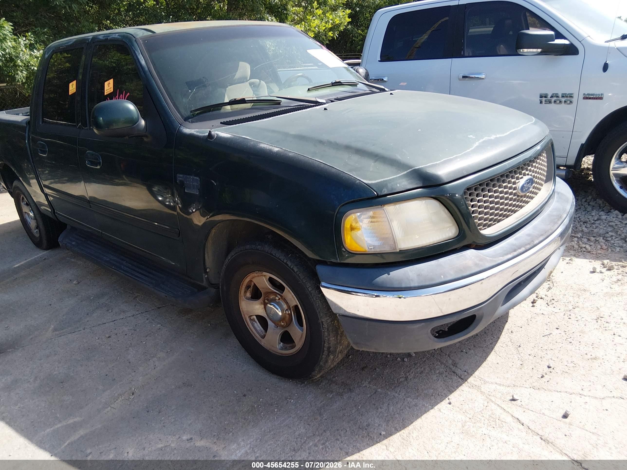 2001 Ford F-150 Harley-davidson Edition/king Ranch Edition/lariat/xlt Green vin: 1FTRW07W11KB87111