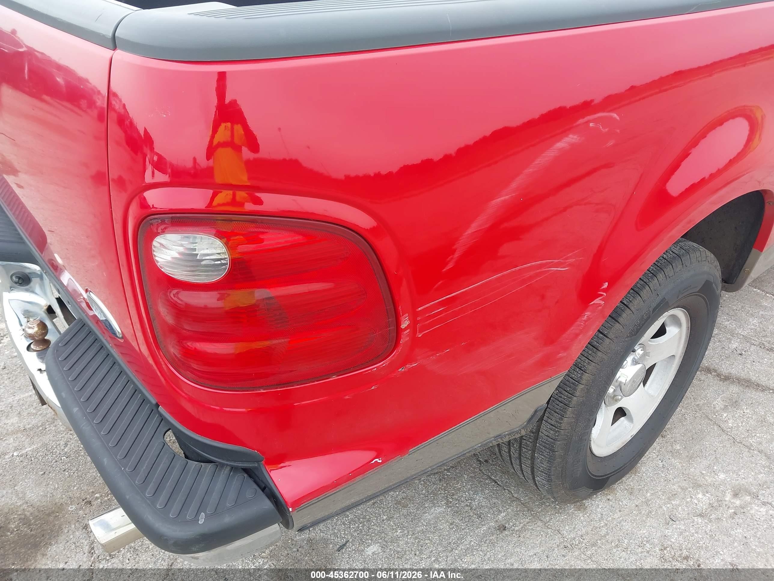 2001 Ford F-150 Harley-davidson Edition/king Ranch Edition/lariat/xlt Red vin: 1FTRW07W61KA41044