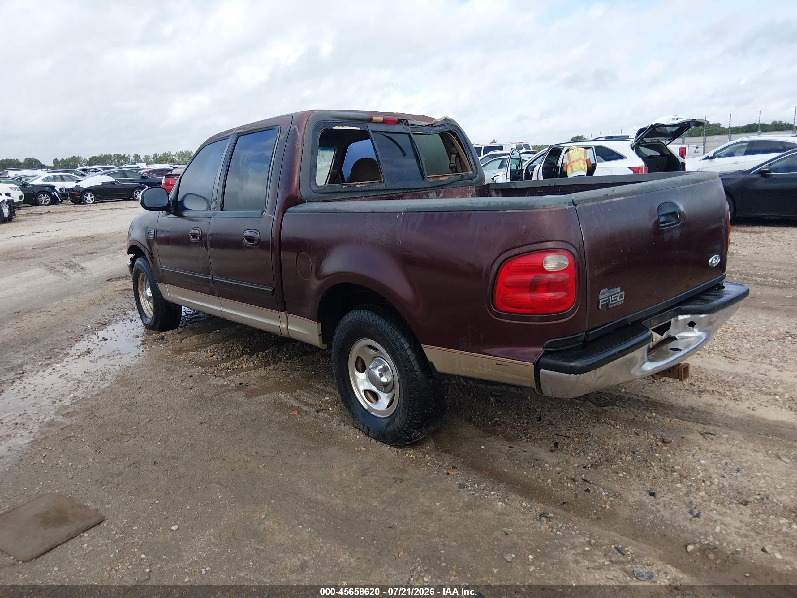 2001 Ford F-150 Harley-davidson Edition/king Ranch Edition/lariat/xlt Burgundy vin: 1FTRW07W61KD73842