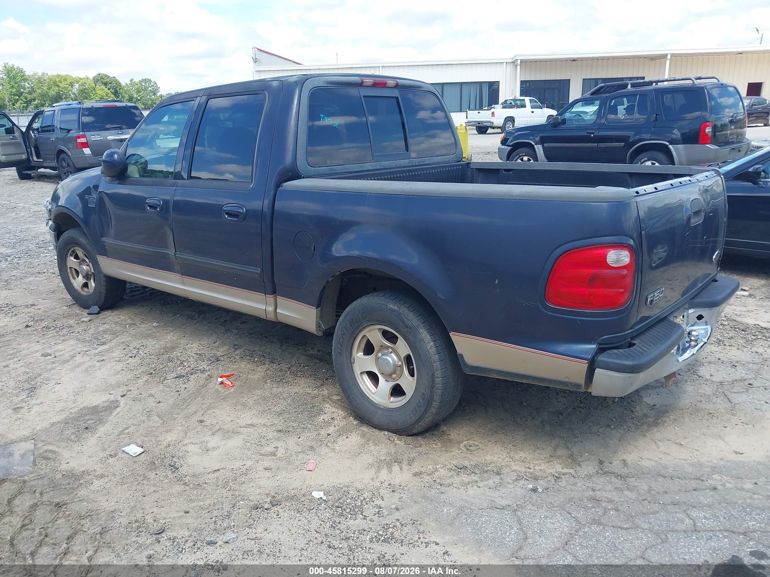2001 Ford F-150 Harley-davidson Edition/king Ranch Edition/lariat/xlt Dark Blue vin: 1FTRW07W81KD78766