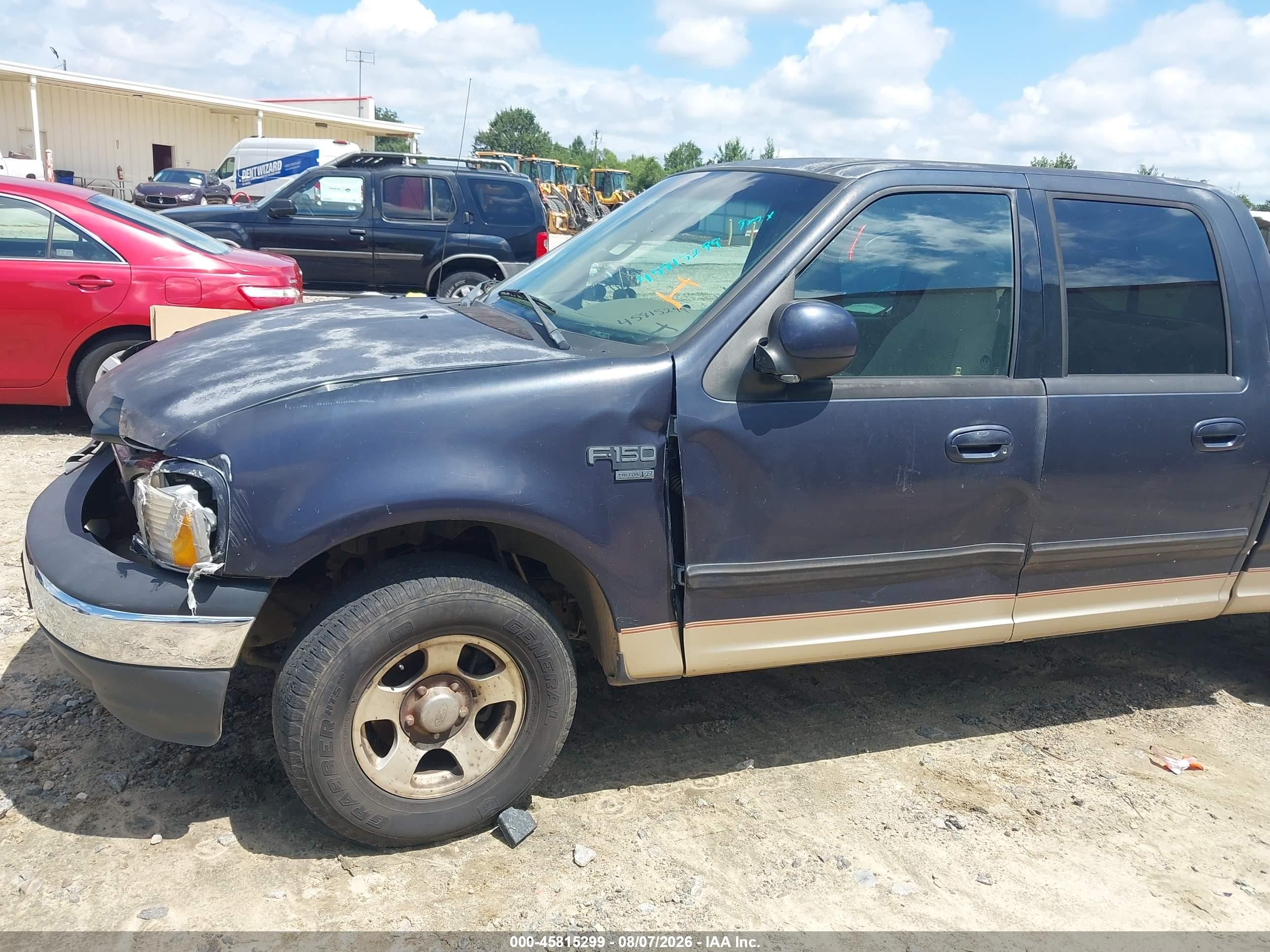 2001 Ford F-150 Harley-davidson Edition/king Ranch Edition/lariat/xlt Dark Blue vin: 1FTRW07W81KD78766