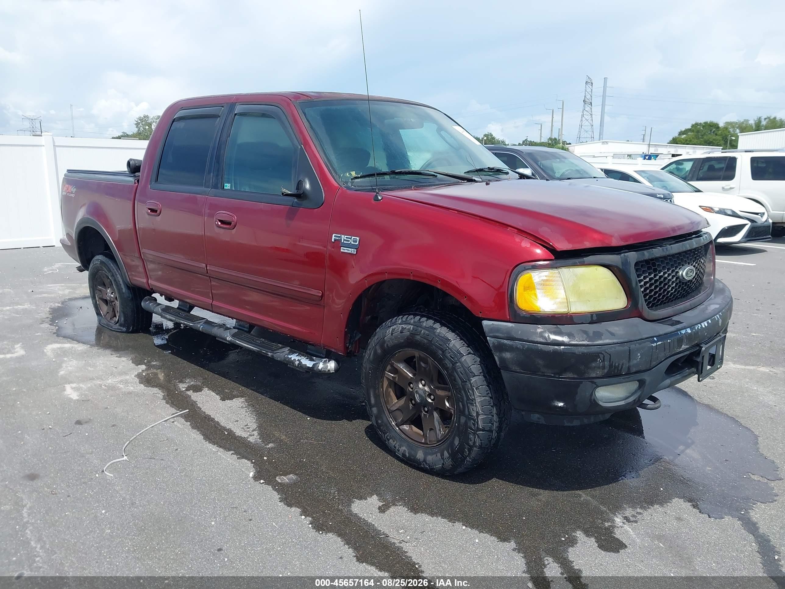 2003 Ford F-150 Lariat/xlt Red vin: 1FTRW08603KB62704