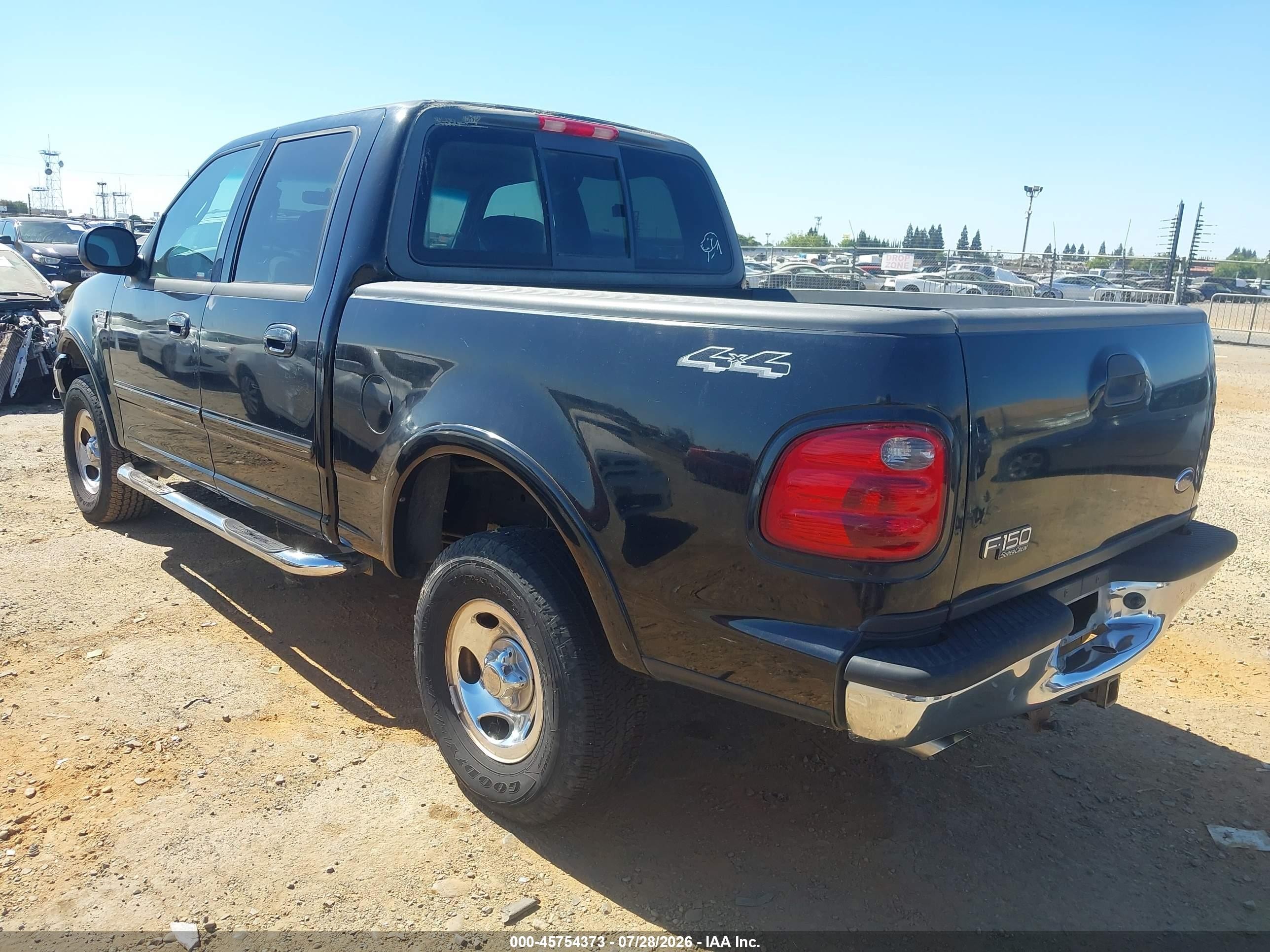 2002 Ford F-150 Lariat/xlt Black vin: 1FTRW08642KA74060