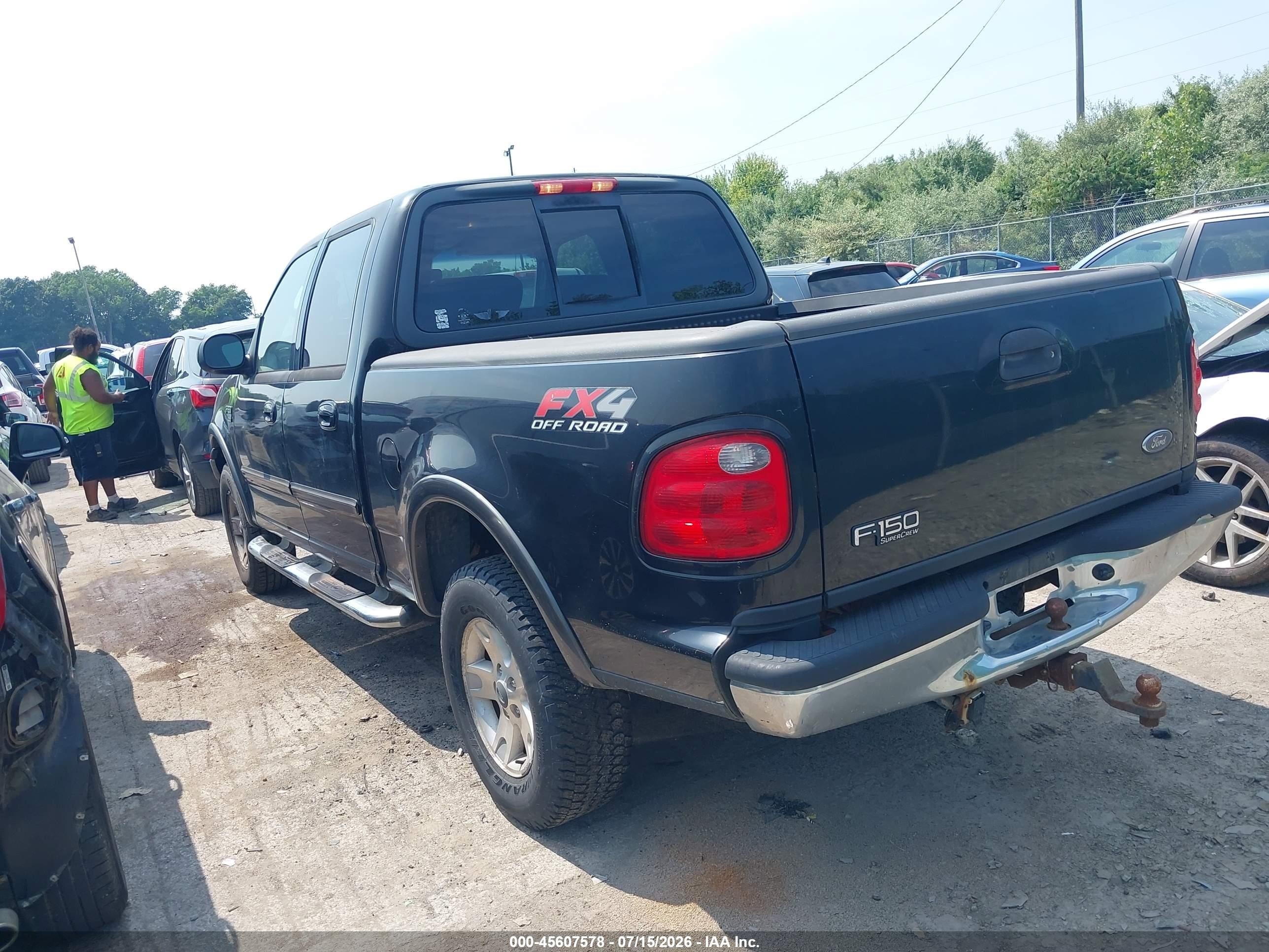 2003 Ford F-150 Lariat/xlt Black vin: 1FTRW08663KC60359