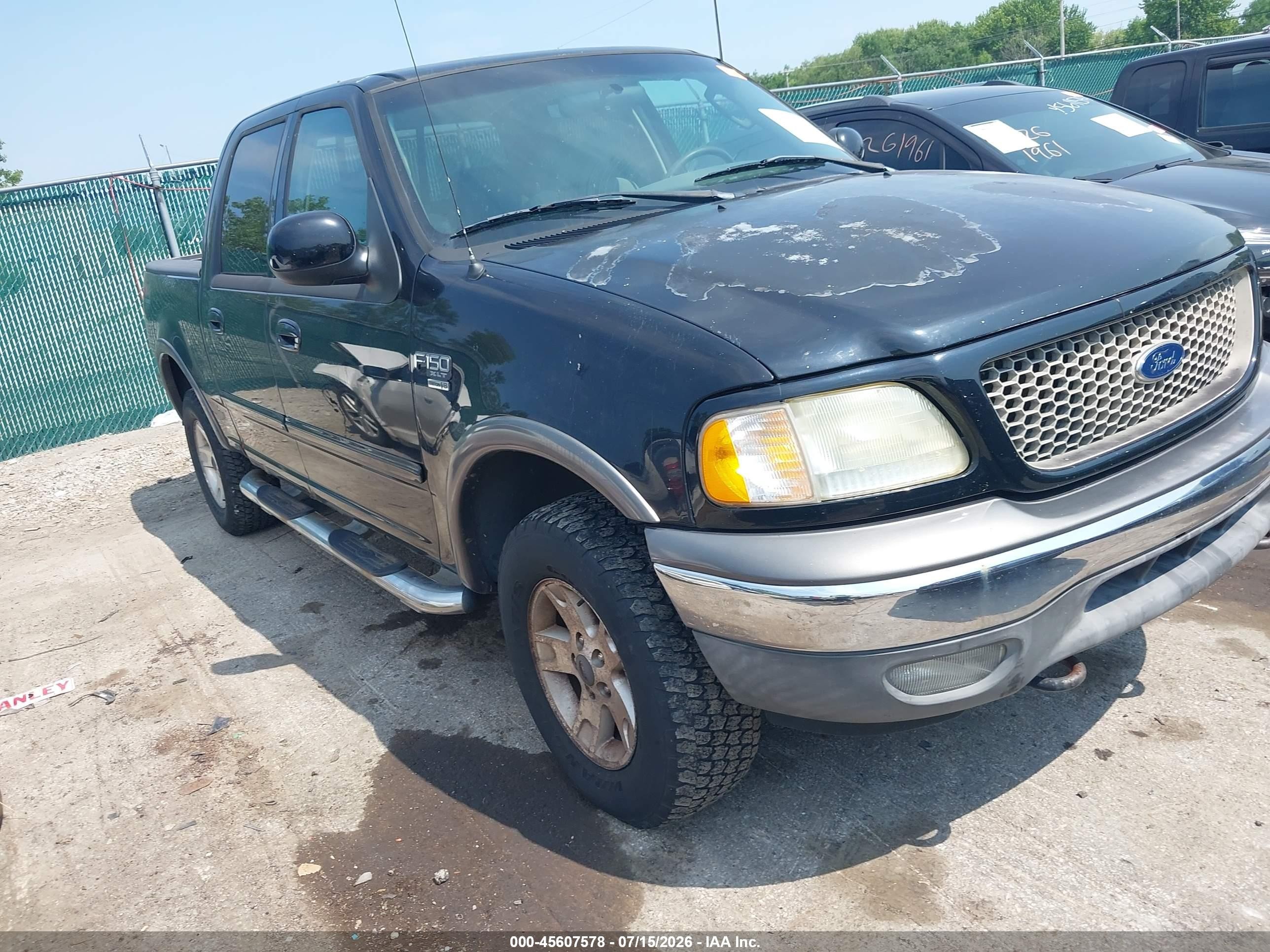 2003 Ford F-150 Lariat/xlt Black vin: 1FTRW08663KC60359