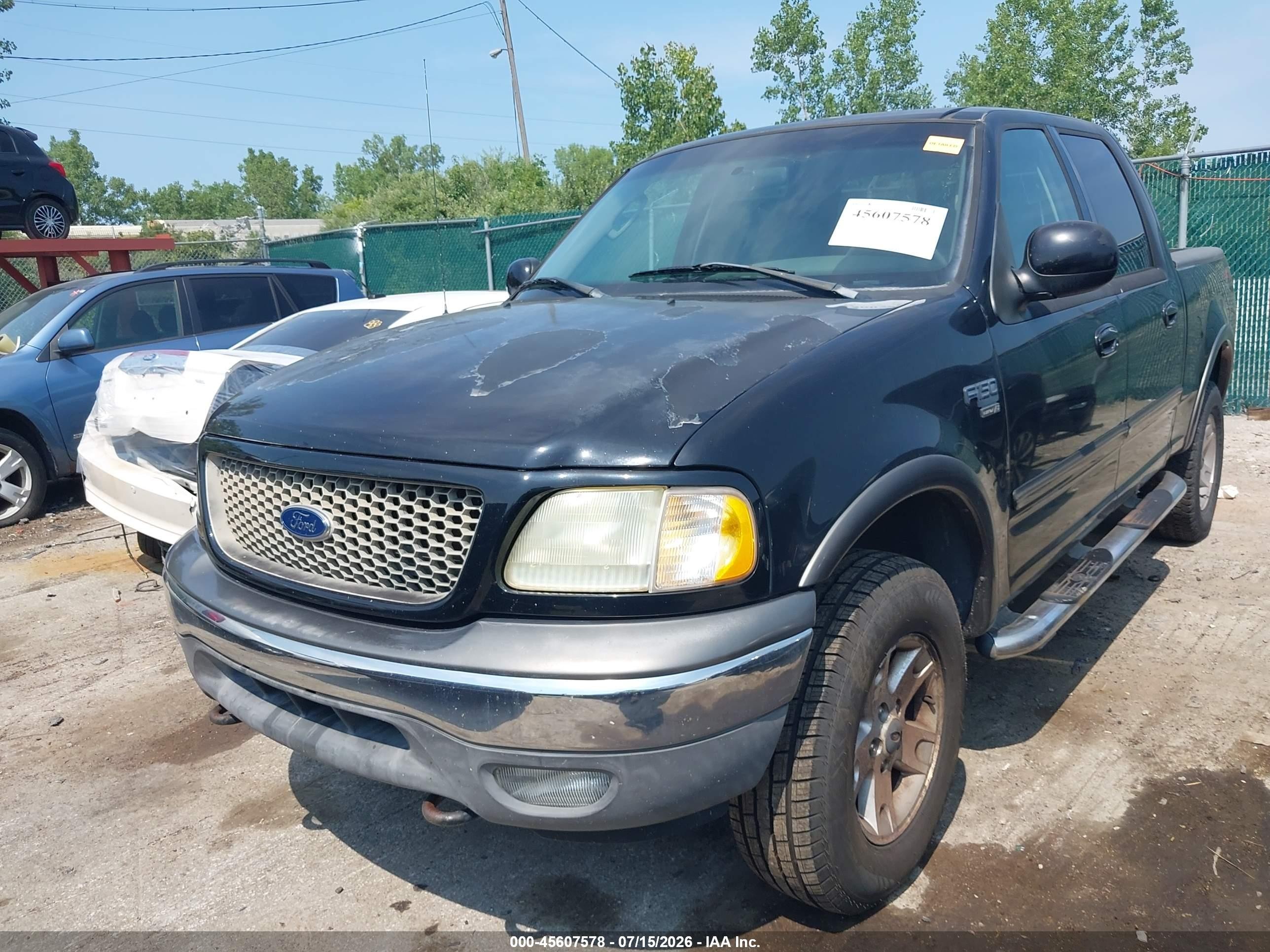 2003 Ford F-150 Lariat/xlt Black vin: 1FTRW08663KC60359