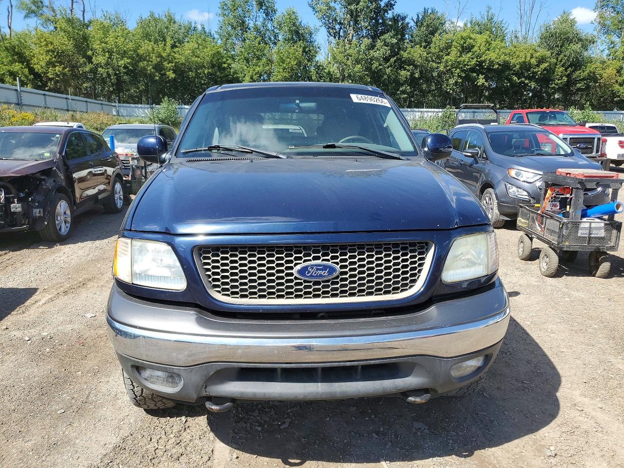2003 Ford F150 Supercrew Синий vin: 1FTRW08683KC49640