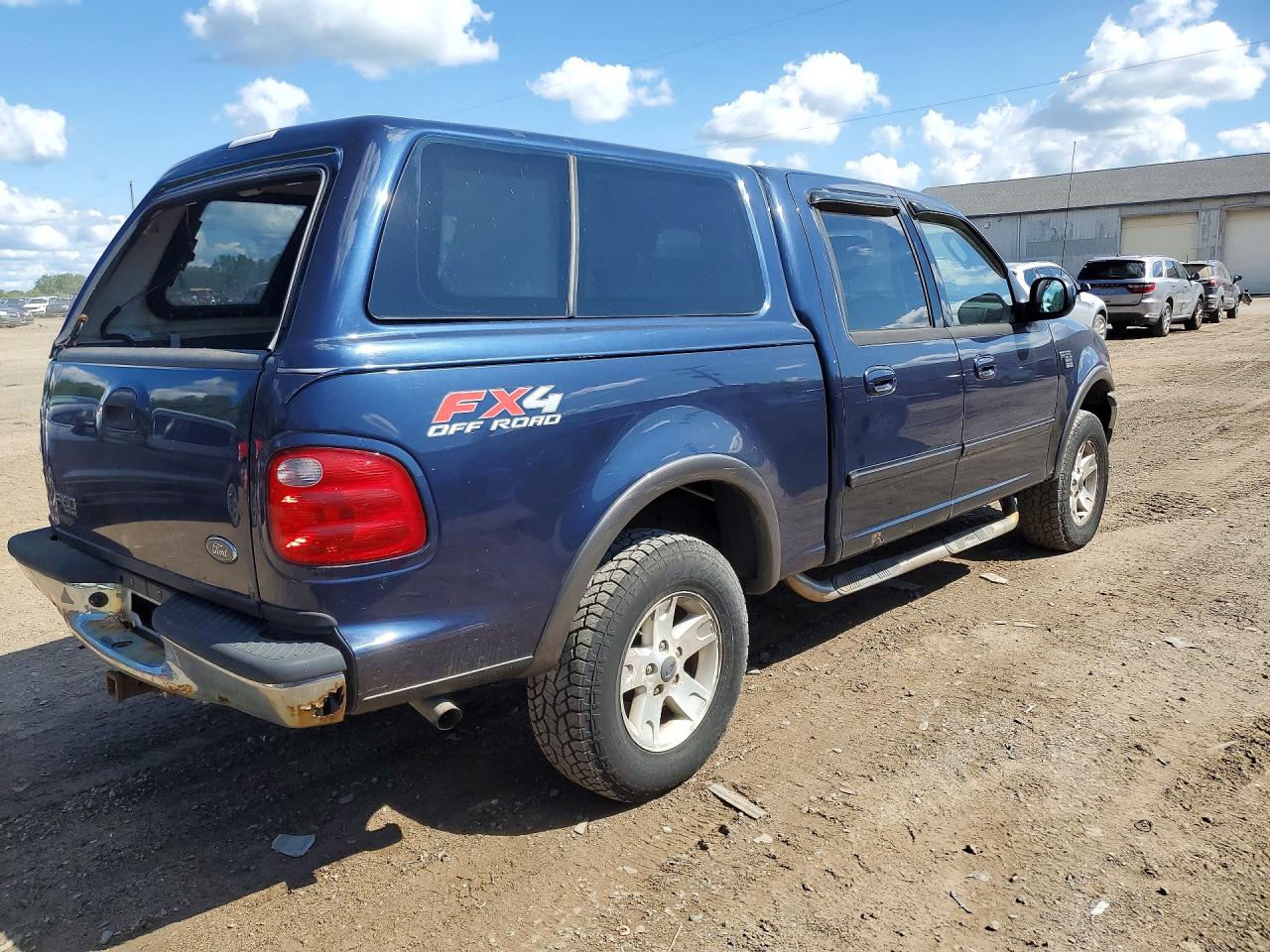 2003 Ford F150 Supercrew Синий vin: 1FTRW08683KC49640