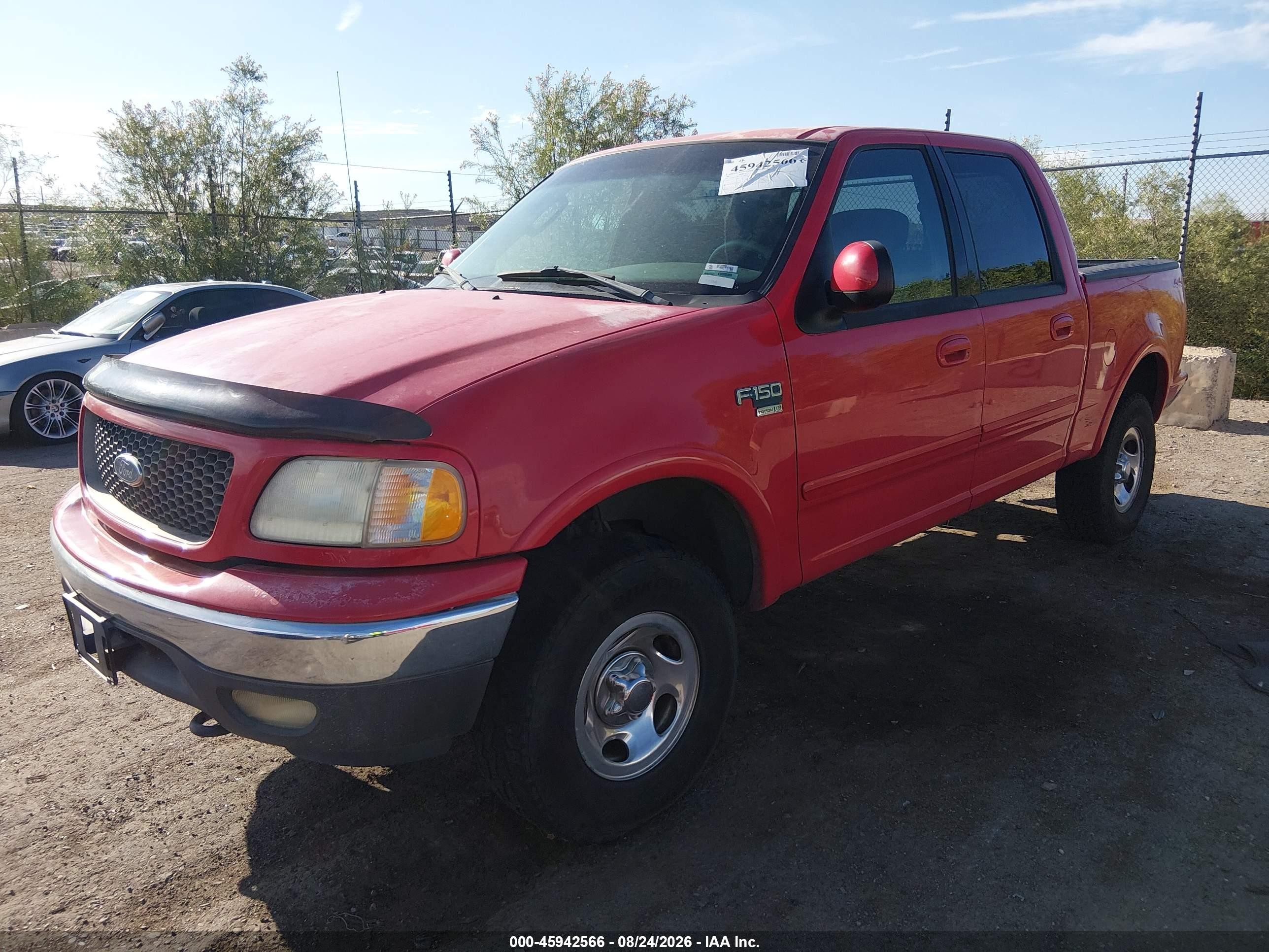 2002 Ford F-150 Lariat/xlt Red vin: 1FTRW086X2KC88633