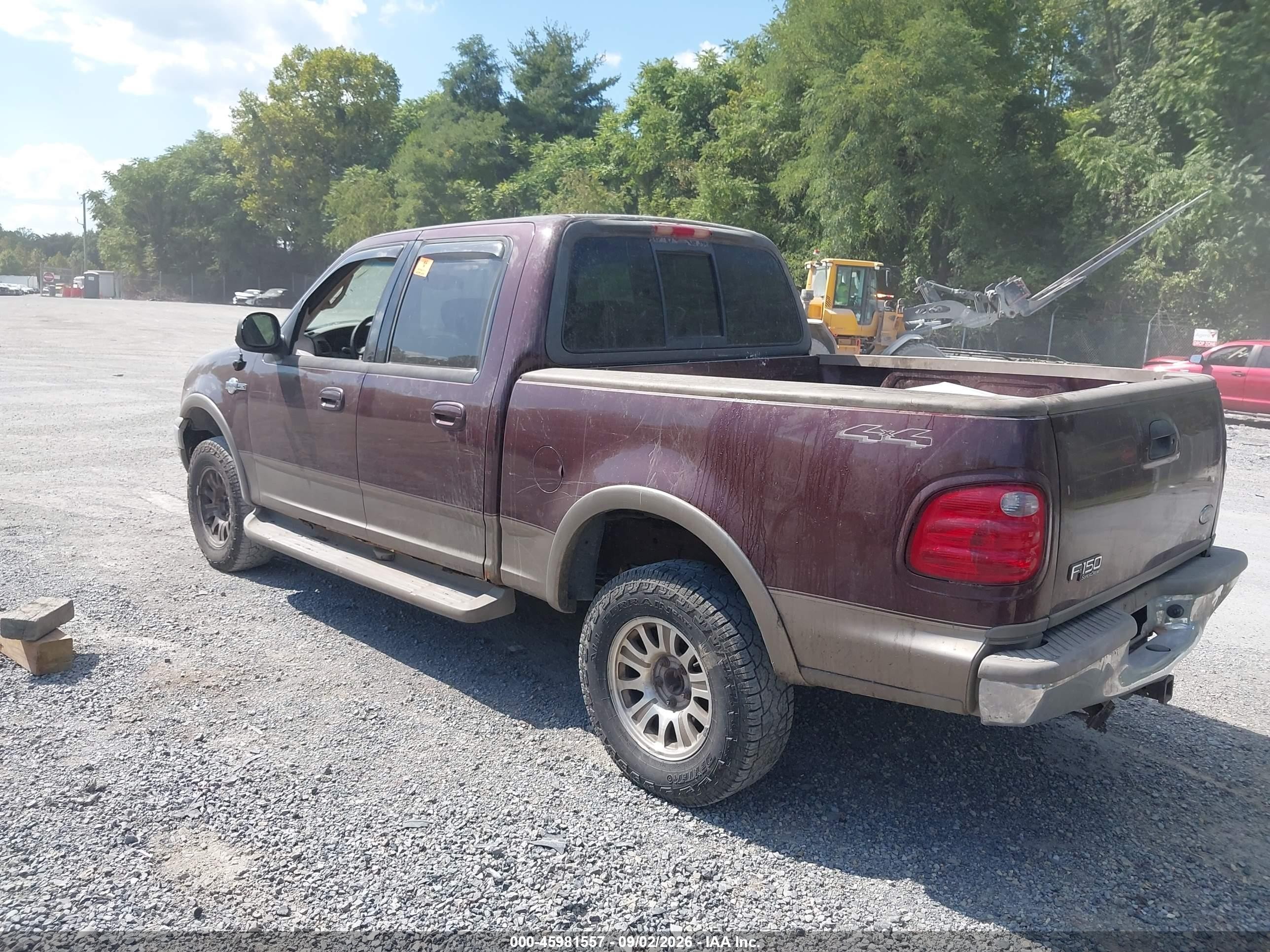 2001 Ford F-150 King Ranch Edition/lariat/xlt Burgundy vin: 1FTRW08L01KA17584