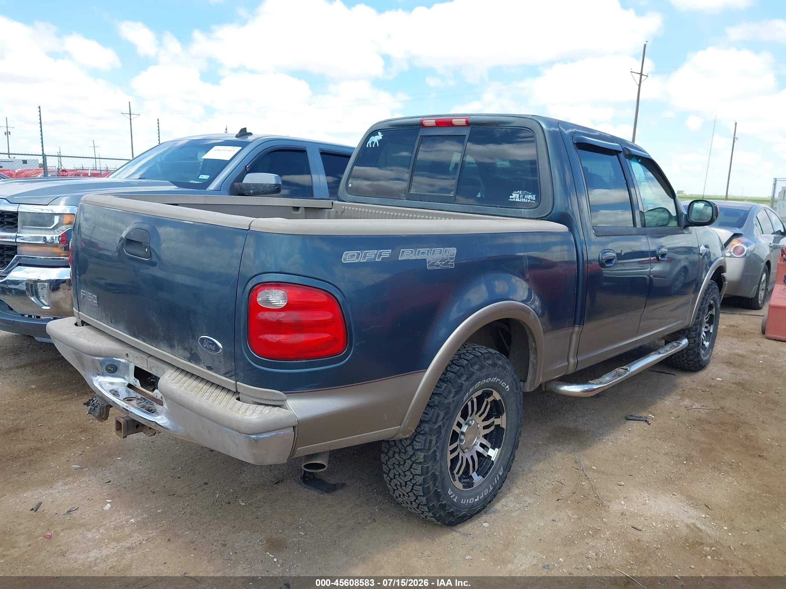 2001 Ford F-150 King Ranch Edition/lariat/xlt Pewter vin: 1FTRW08L01KB87833
