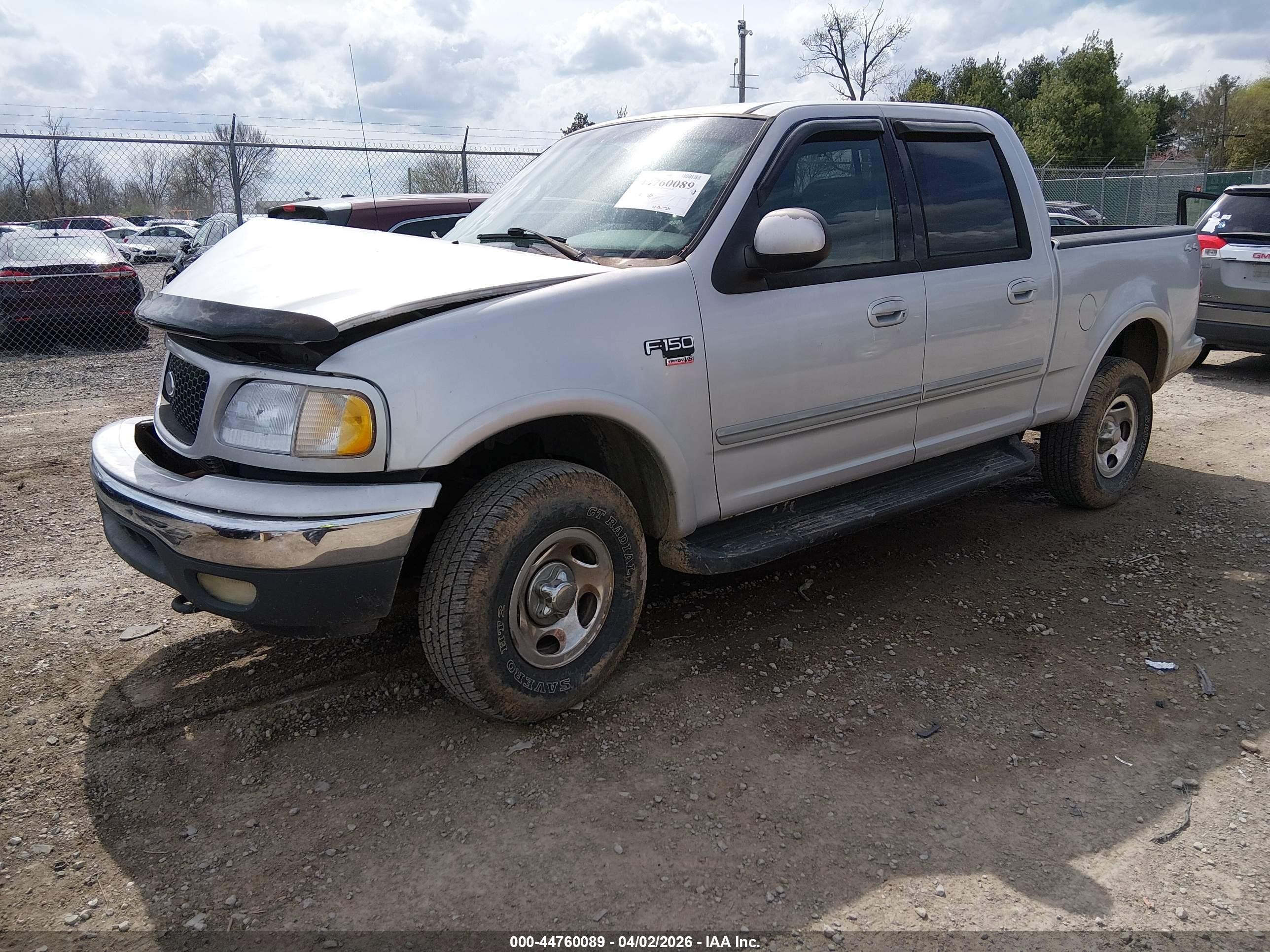 2001 Ford F-150 King Ranch Edition/lariat/xlt Silver vin: 1FTRW08L01KB96337