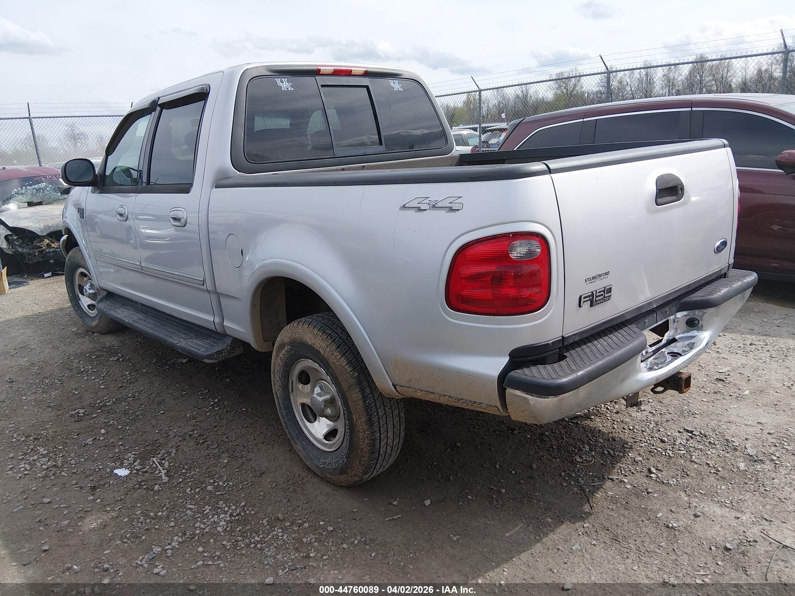 2001 Ford F-150 King Ranch Edition/lariat/xlt Silver vin: 1FTRW08L01KB96337