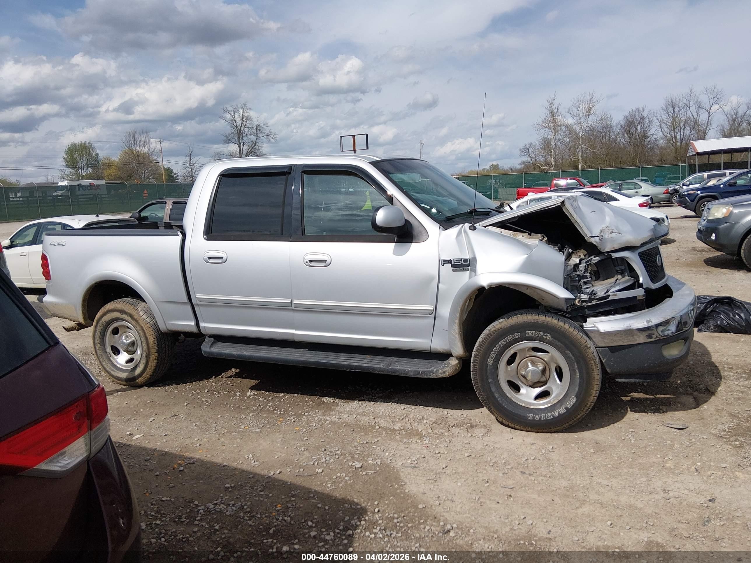2001 Ford F-150 King Ranch Edition/lariat/xlt Silver vin: 1FTRW08L01KB96337