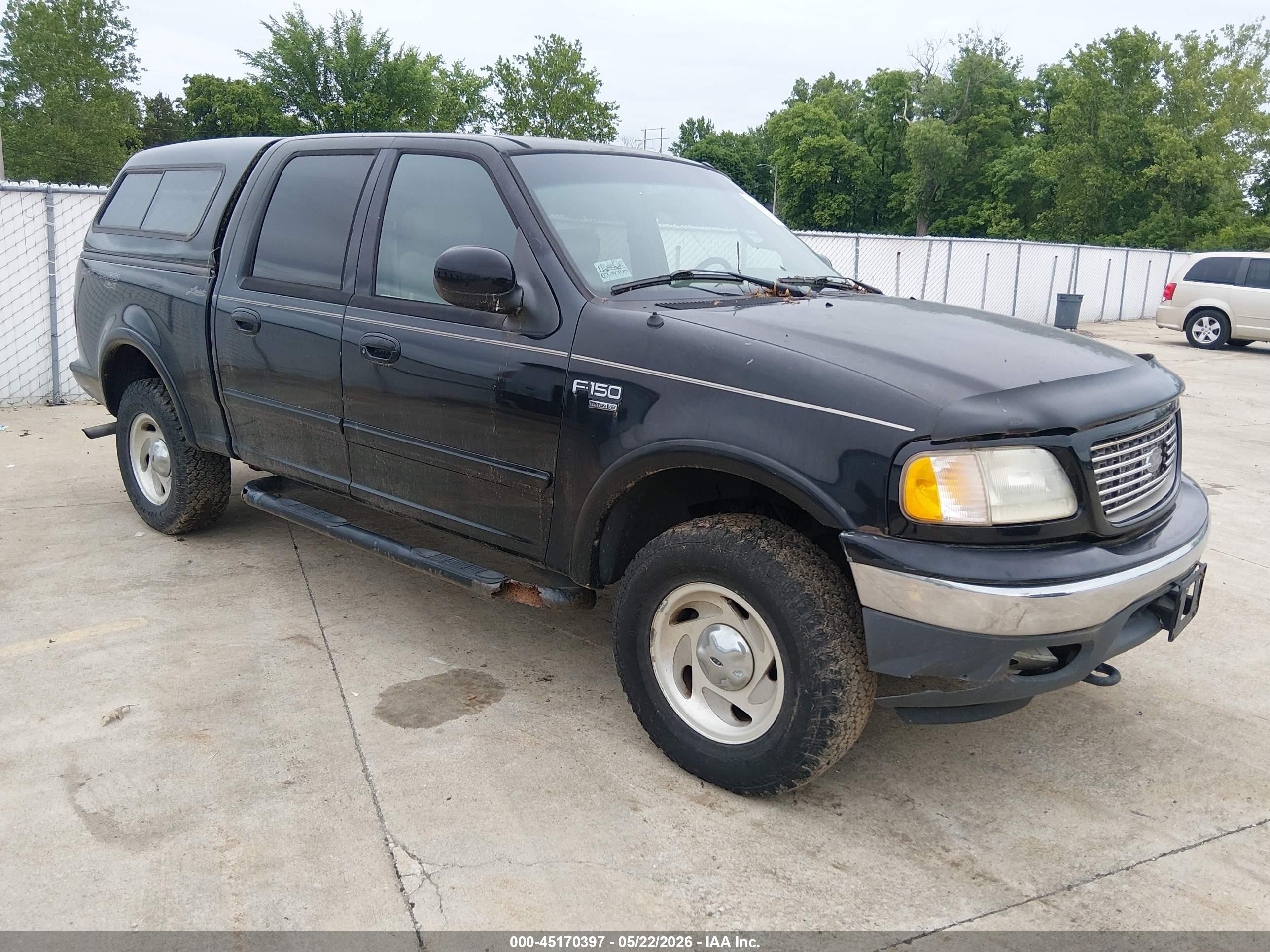 2001 Ford F150 Supercrew Black vin: 1FTRW08L01KC31734