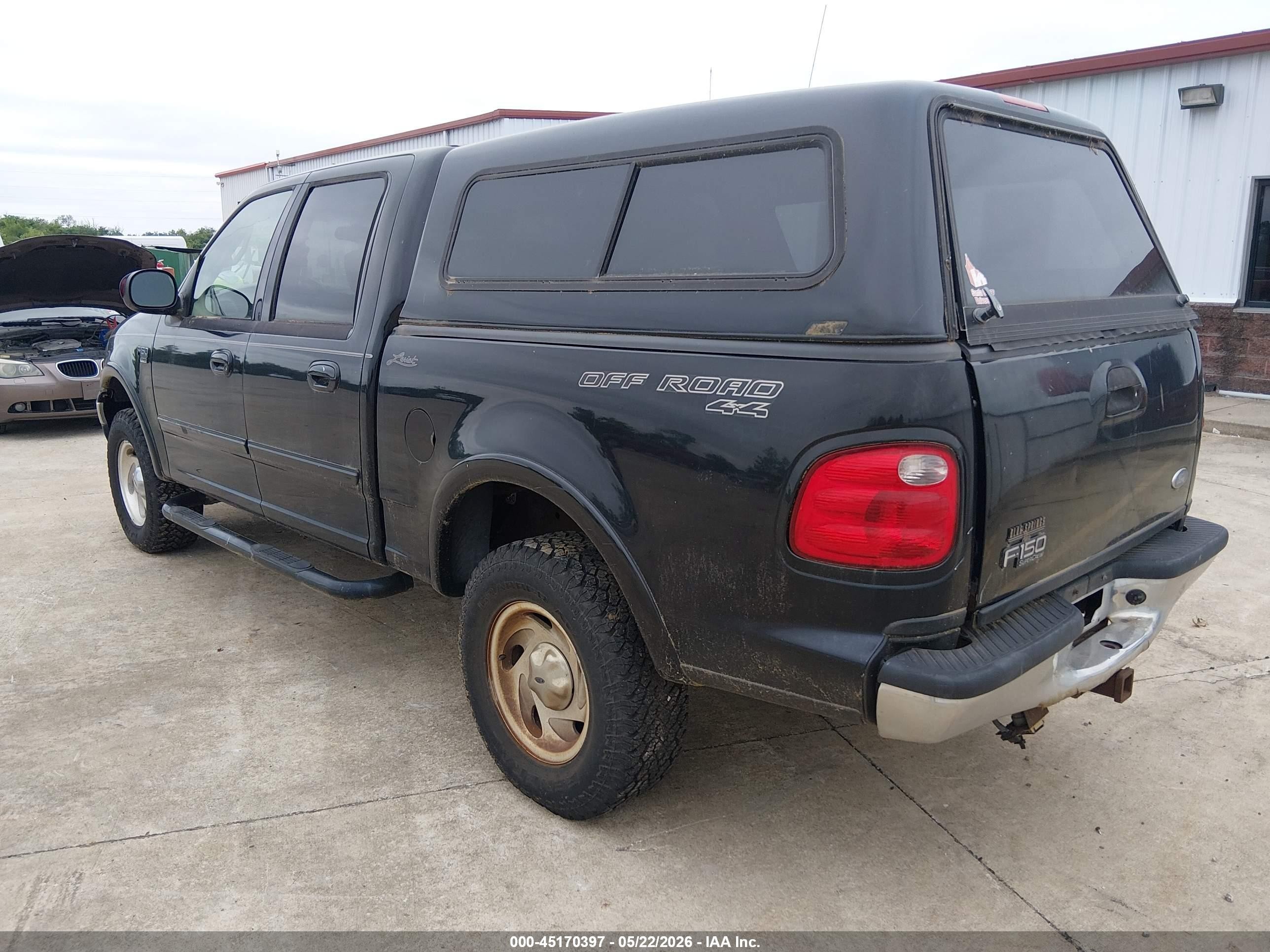 2001 Ford F150 Supercrew Black vin: 1FTRW08L01KC31734