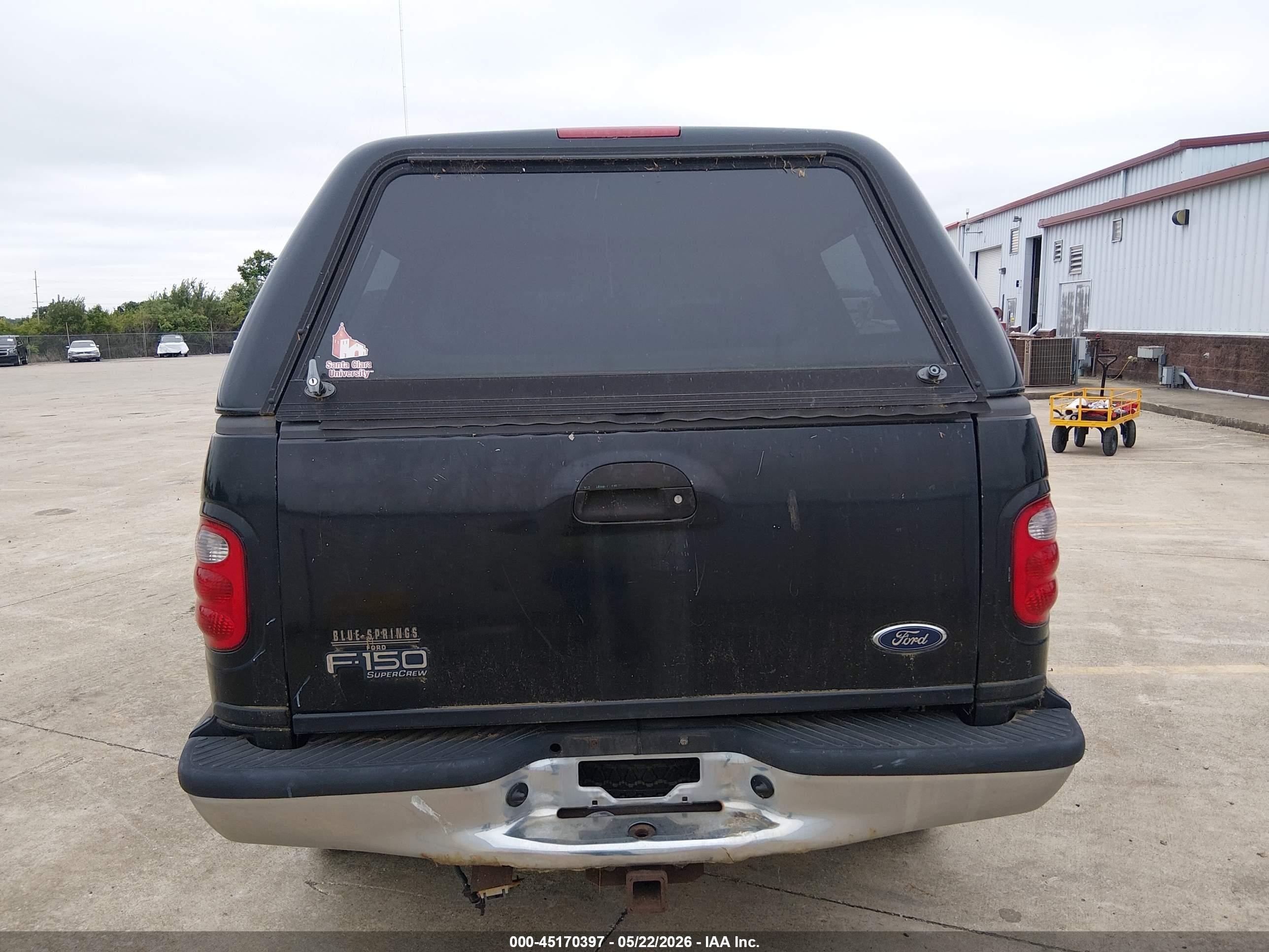 2001 Ford F150 Supercrew Black vin: 1FTRW08L01KC31734