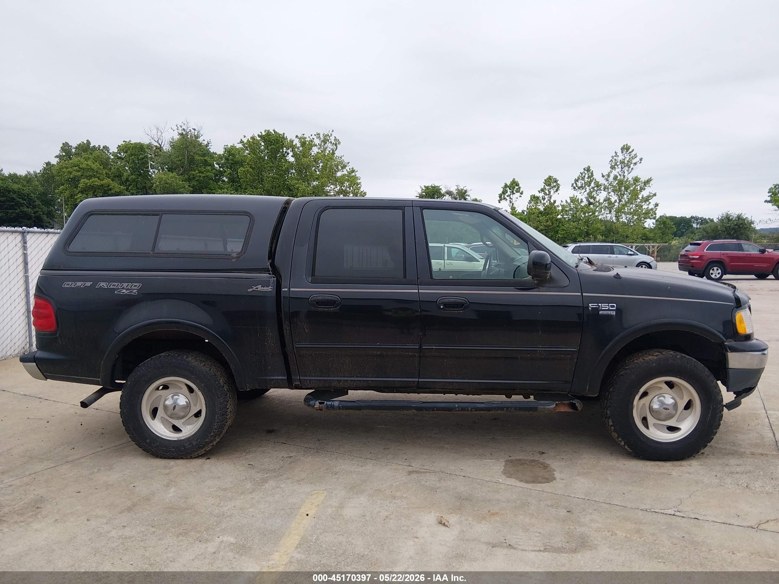 2001 Ford F150 Supercrew Black vin: 1FTRW08L01KC31734