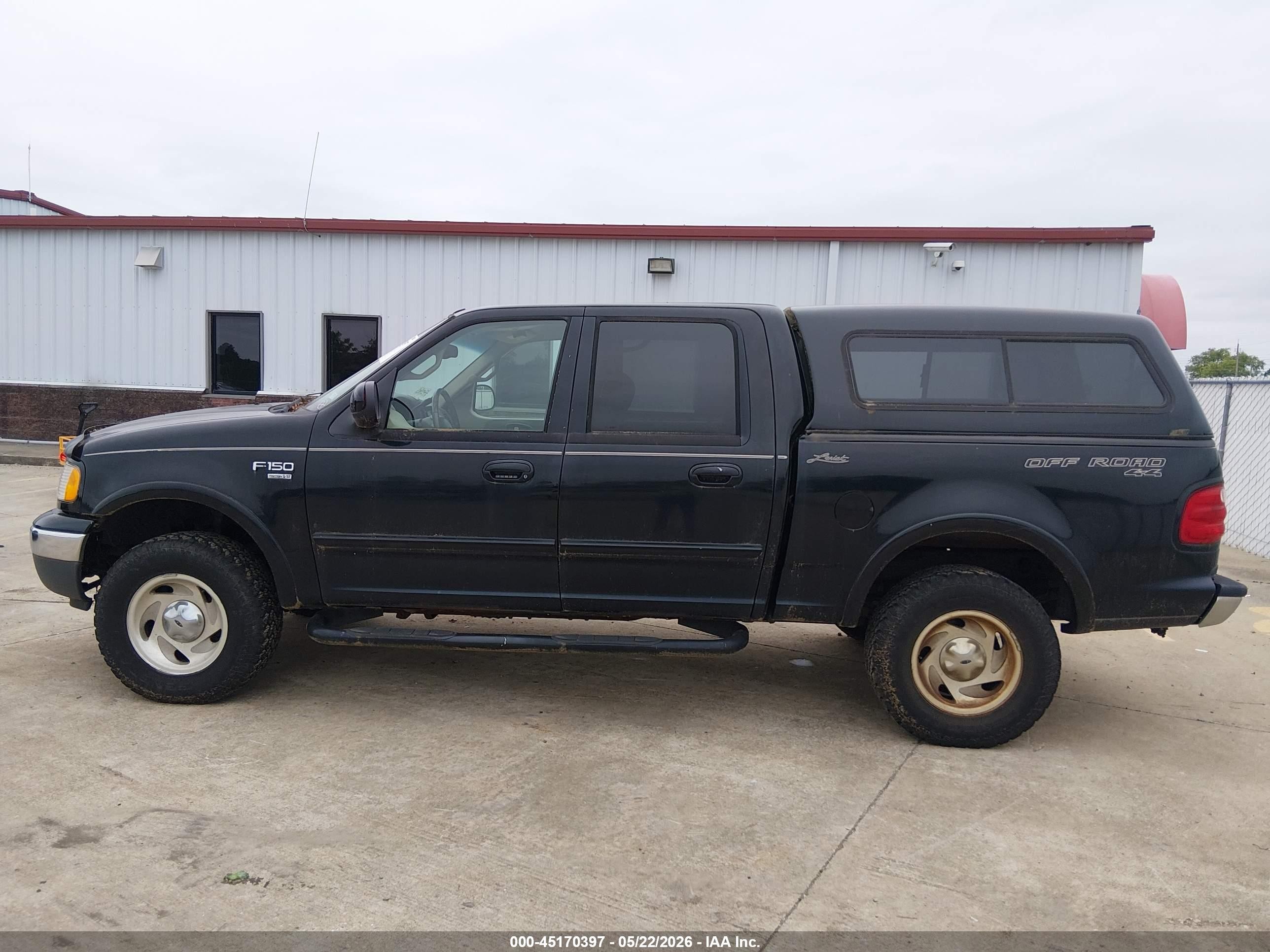 2001 Ford F150 Supercrew Black vin: 1FTRW08L01KC31734