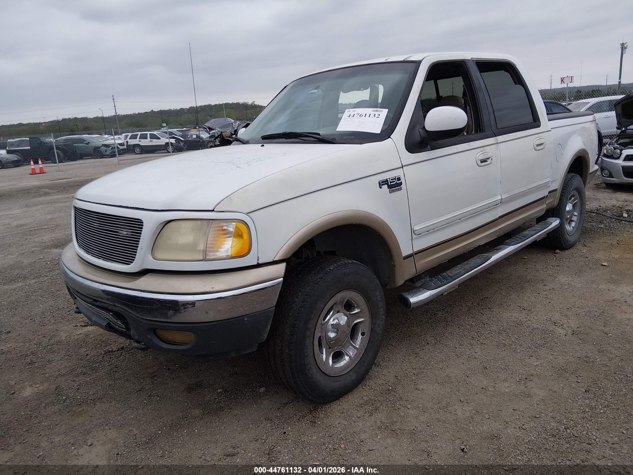 2001 Ford F-150 King Ranch Edition/lariat/xlt White vin: 1FTRW08L01KD81486