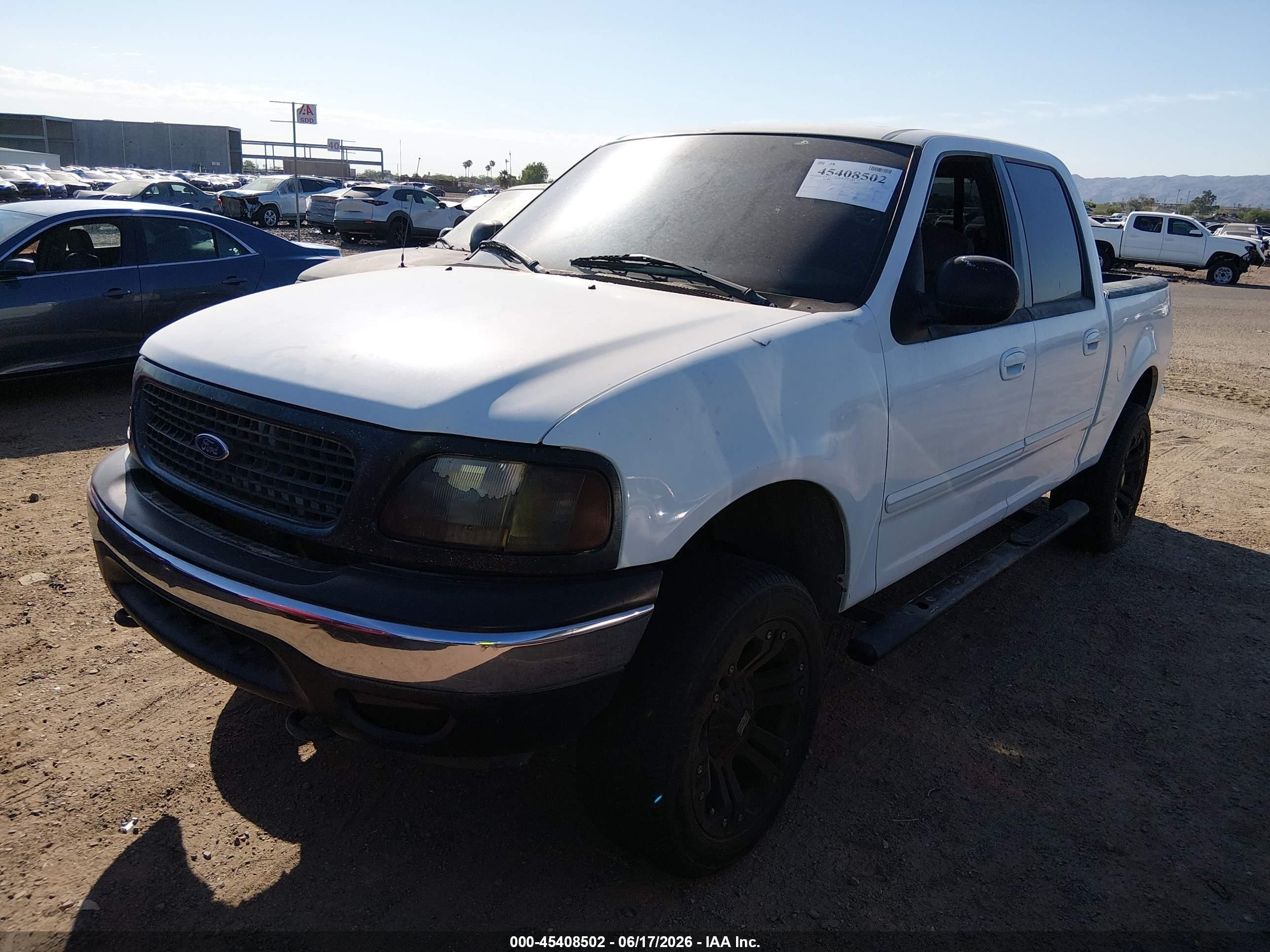 2001 Ford F-150 King Ranch Edition/lariat/xlt White vin: 1FTRW08L01KF49479