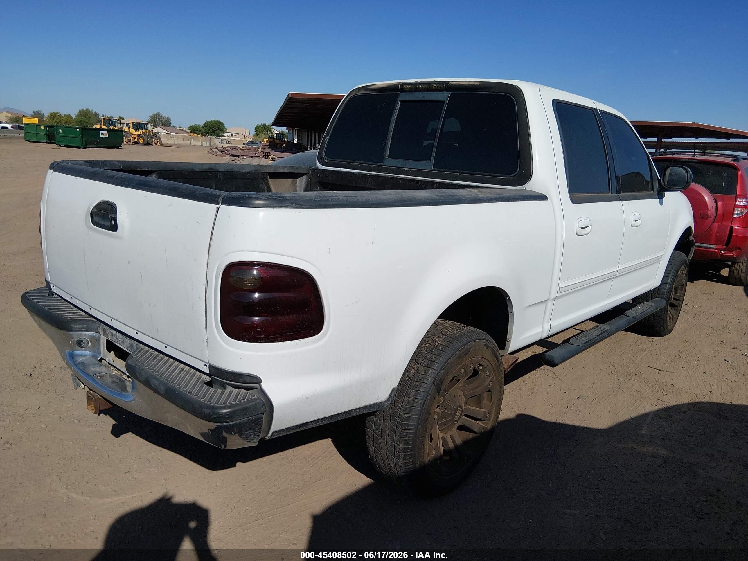 2001 Ford F-150 King Ranch Edition/lariat/xlt White vin: 1FTRW08L01KF49479