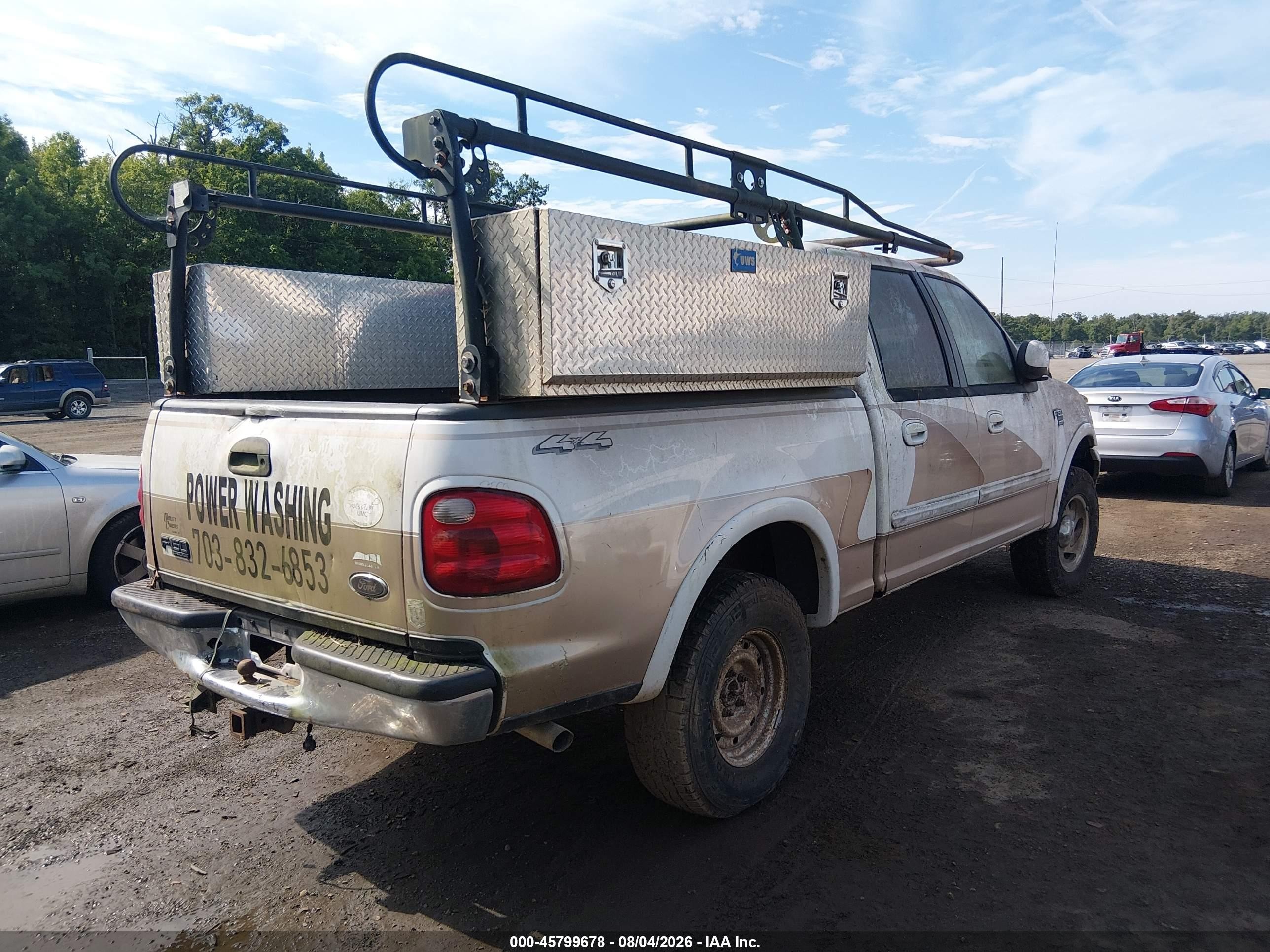 2001 Ford F-150 King Ranch Edition/lariat/xlt White vin: 1FTRW08L01KF67240