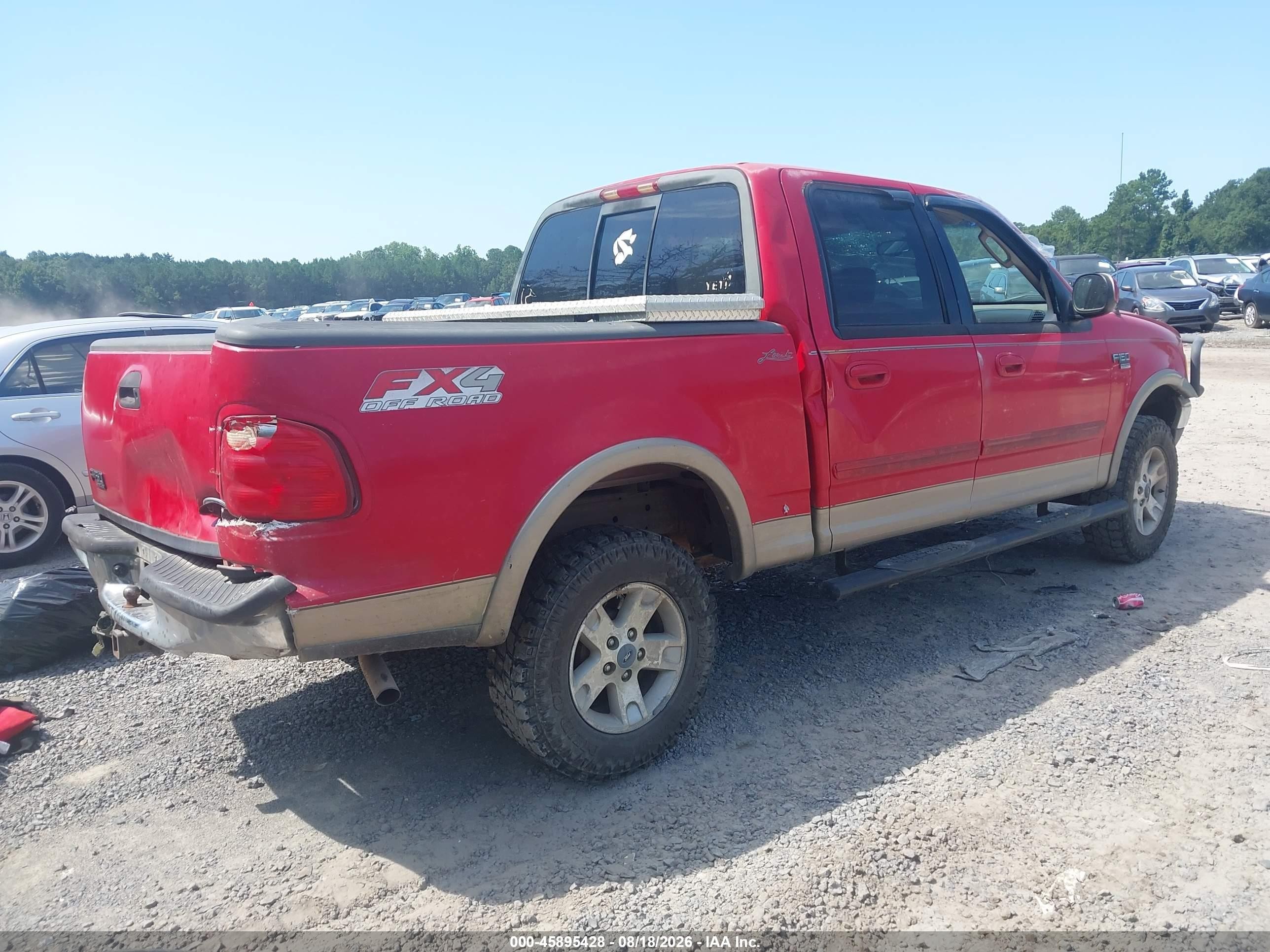 2003 Ford F-150 Lariat/xlt Red vin: 1FTRW08L03KA27227