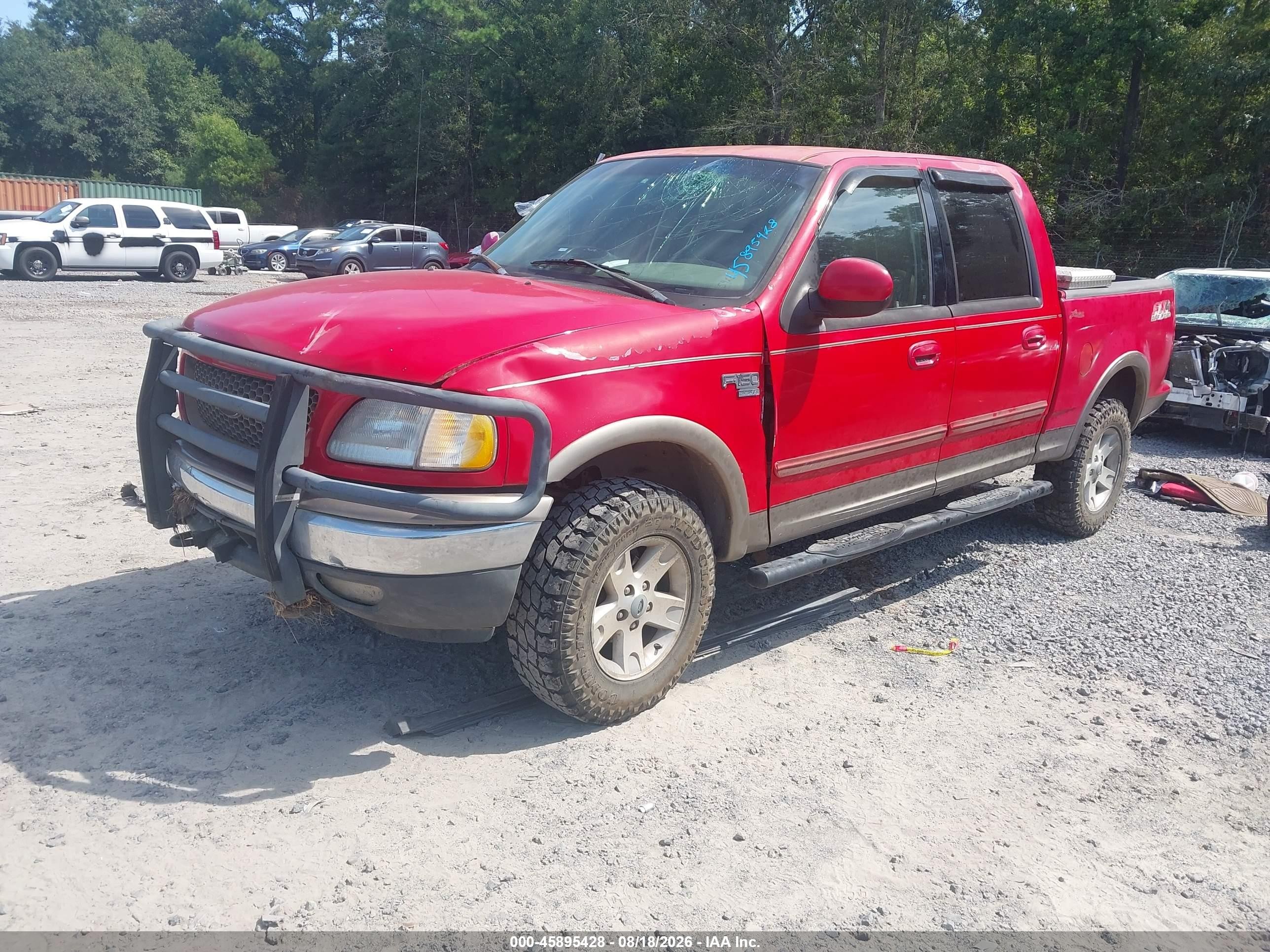 2003 Ford F-150 Lariat/xlt Red vin: 1FTRW08L03KA27227