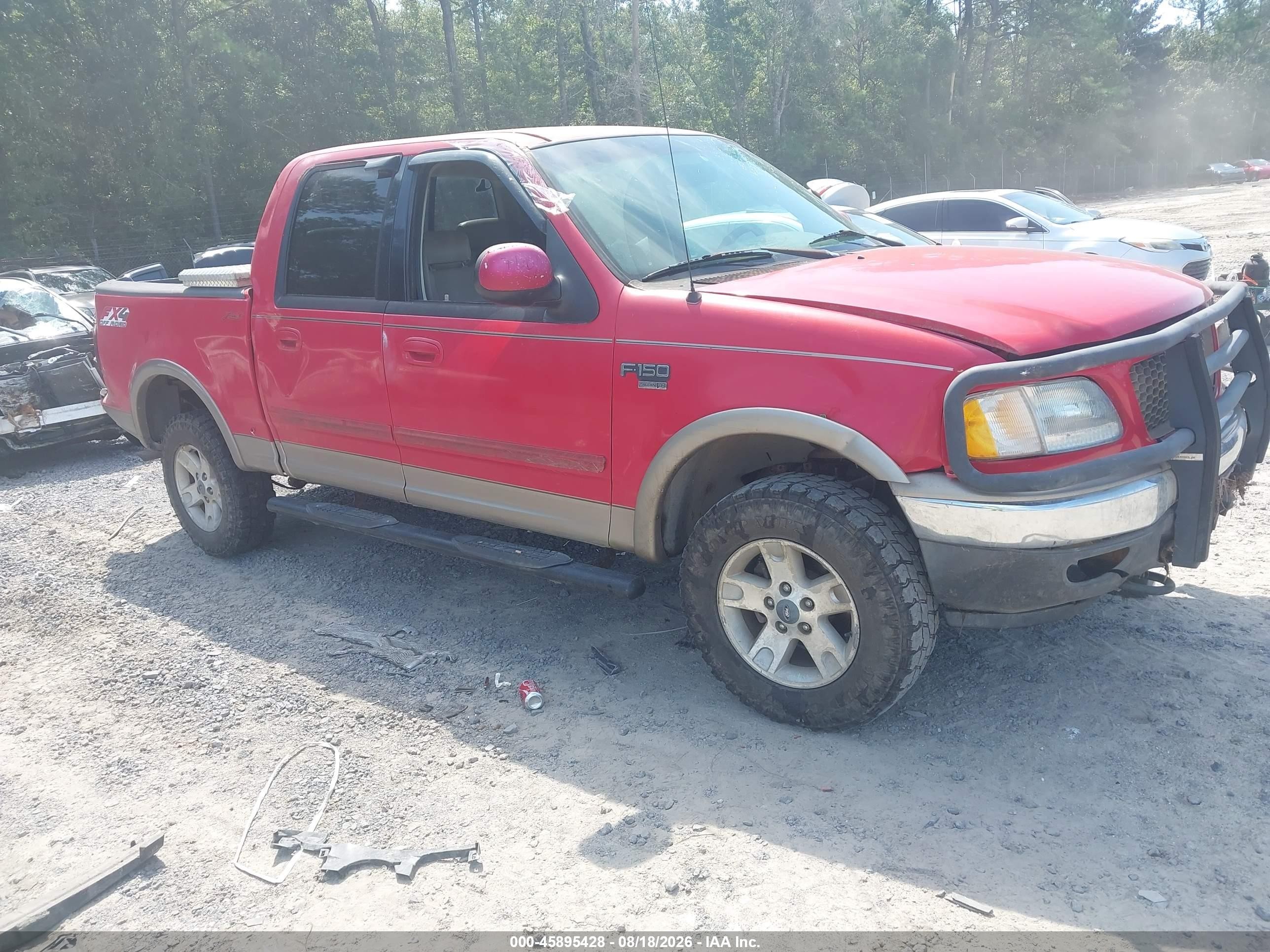 2003 Ford F-150 Lariat/xlt Red vin: 1FTRW08L03KA27227