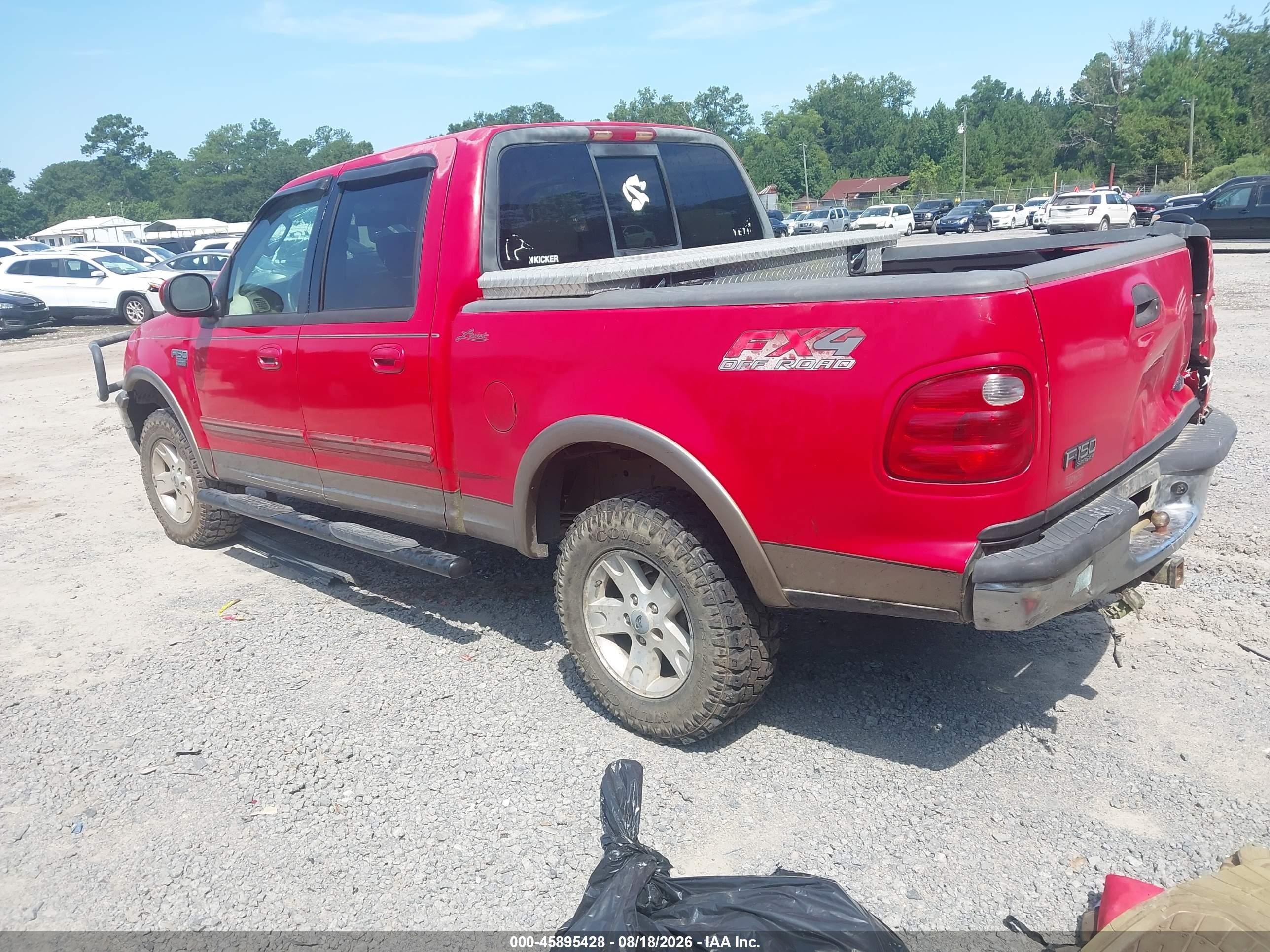 2003 Ford F-150 Lariat/xlt Red vin: 1FTRW08L03KA27227