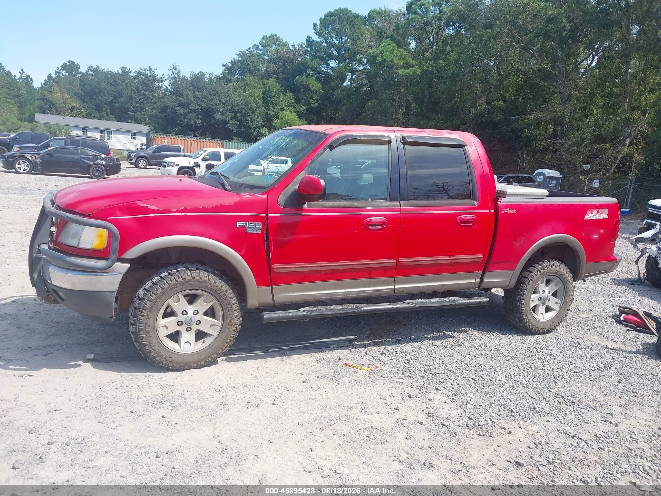 2003 Ford F-150 Lariat/xlt Red vin: 1FTRW08L03KA27227