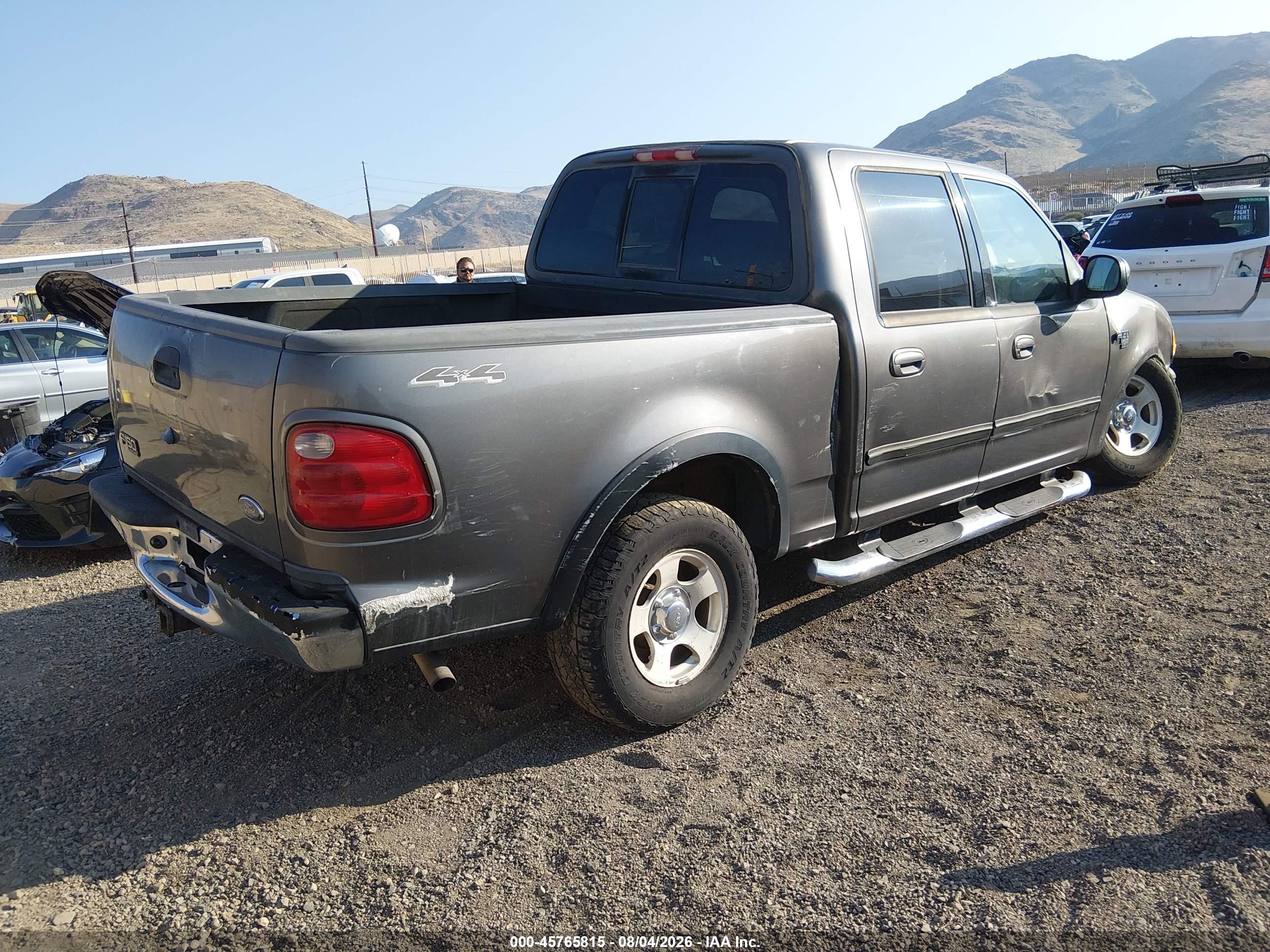 2003 Ford F-150 Lariat/xlt Gray vin: 1FTRW08L03KA88481
