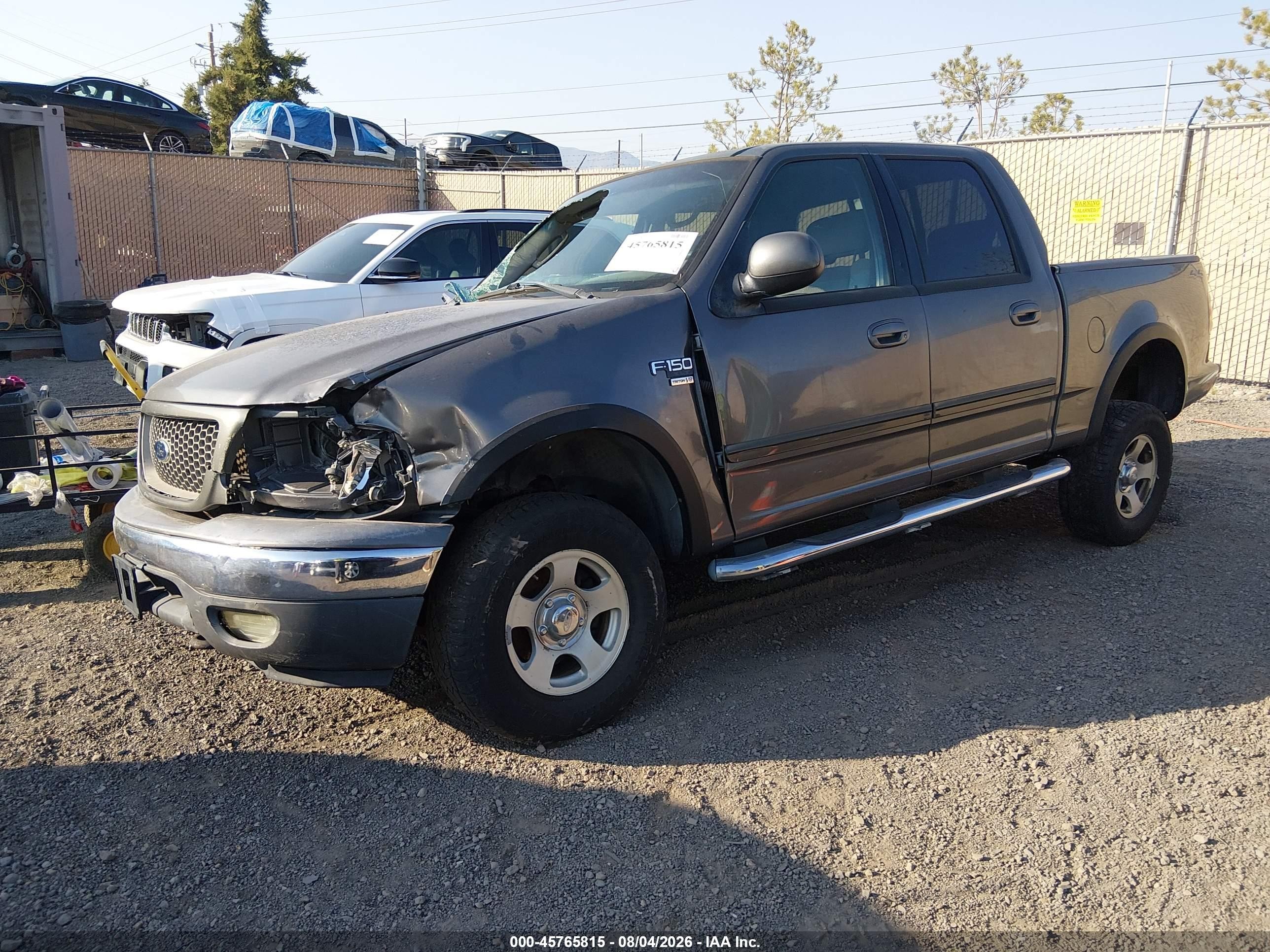 2003 Ford F-150 Lariat/xlt Gray vin: 1FTRW08L03KA88481