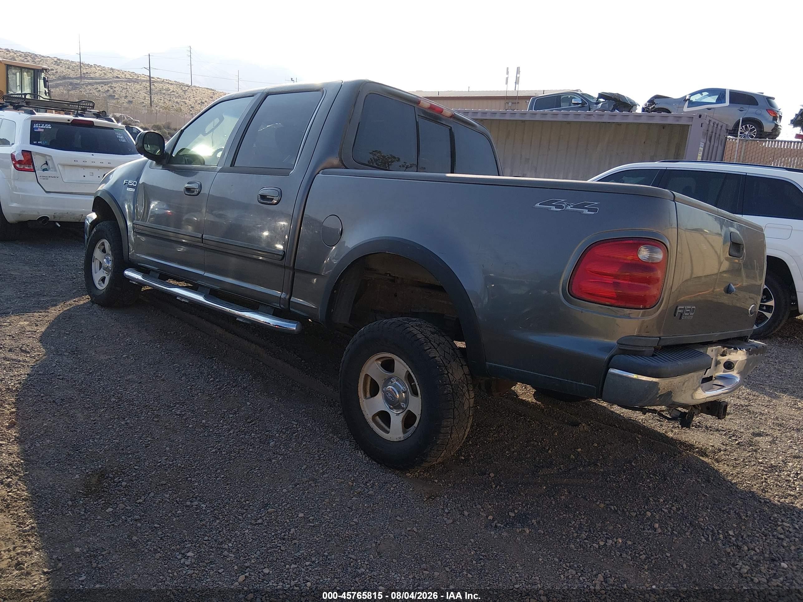 2003 Ford F-150 Lariat/xlt Gray vin: 1FTRW08L03KA88481