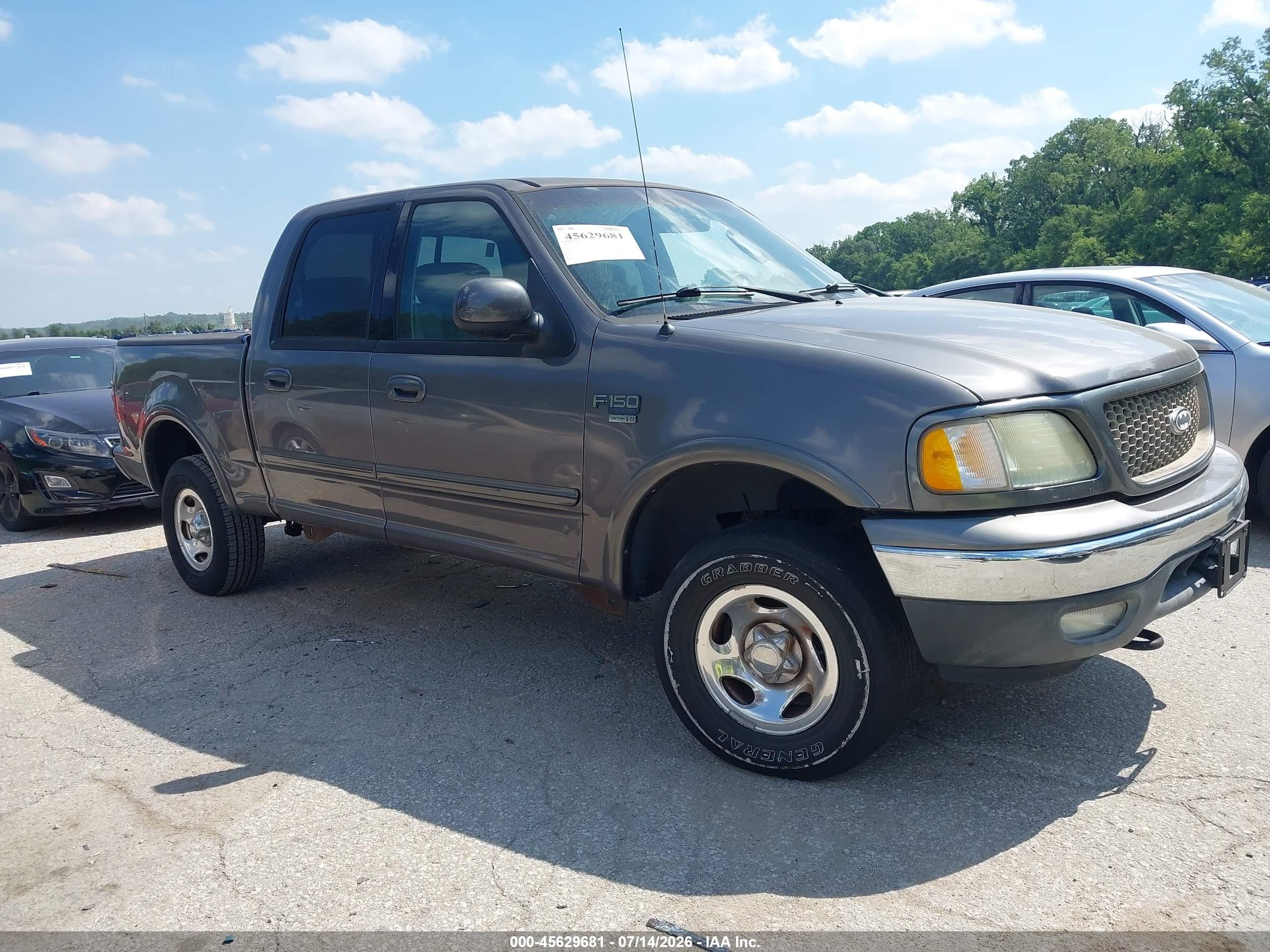 2003 Ford F-150 Lariat/xlt Gray vin: 1FTRW08L03KC21157
