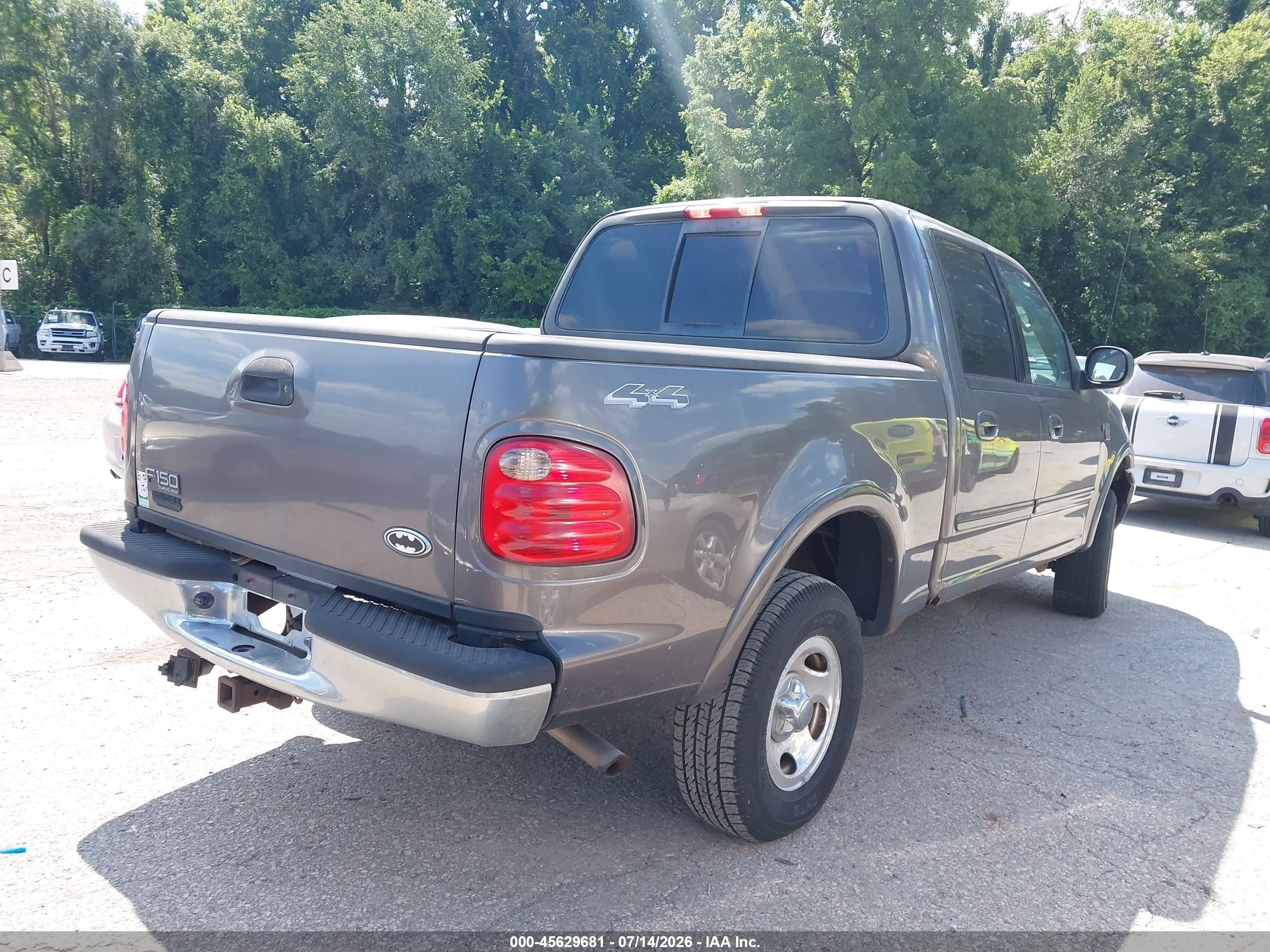 2003 Ford F-150 Lariat/xlt Gray vin: 1FTRW08L03KC21157