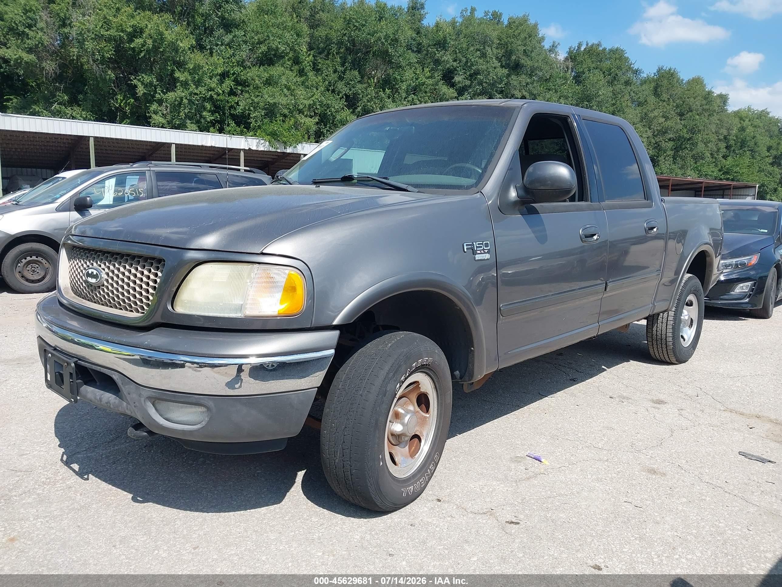 2003 Ford F-150 Lariat/xlt Gray vin: 1FTRW08L03KC21157