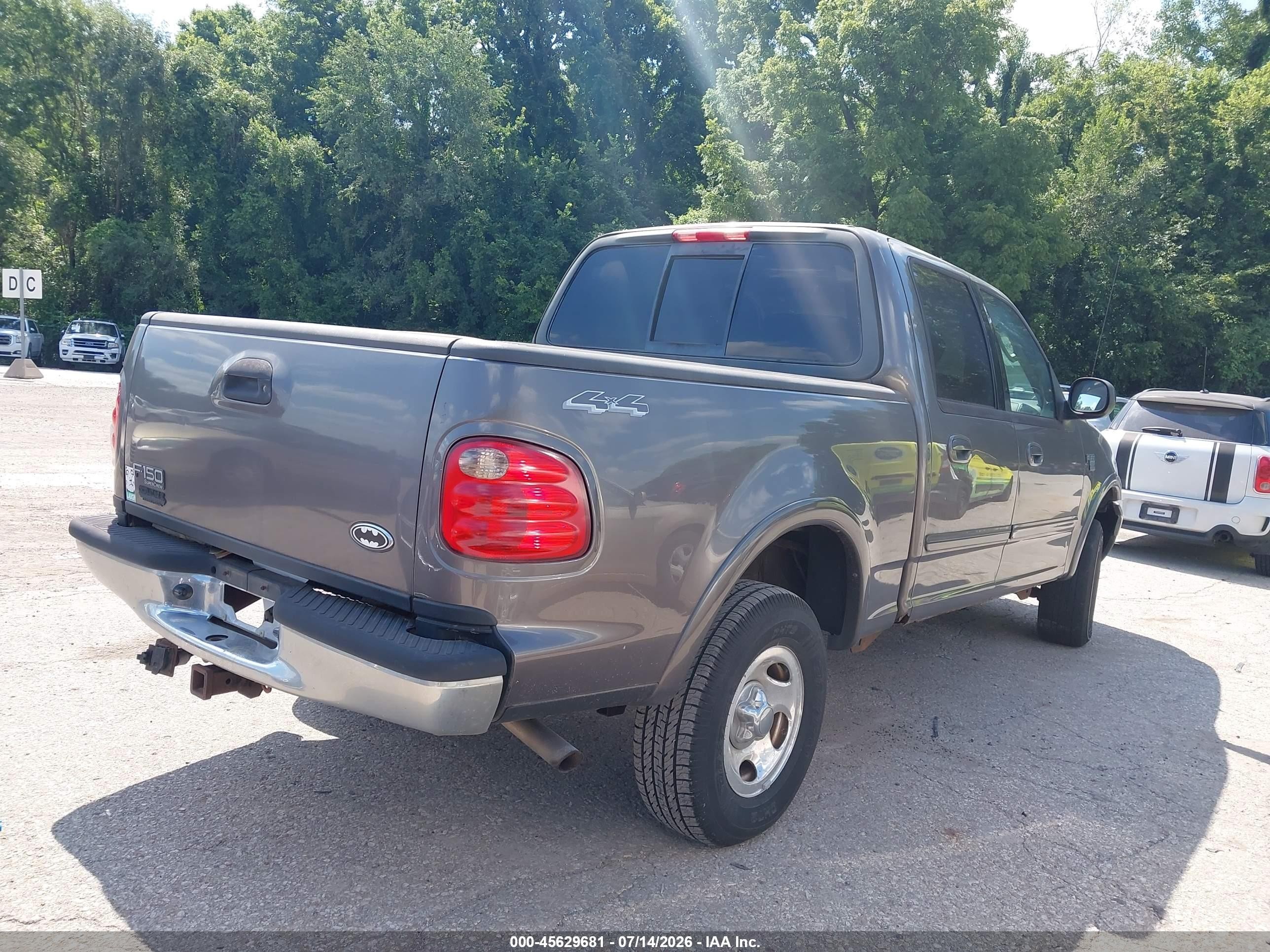 2003 Ford F-150 Lariat/xlt Gray vin: 1FTRW08L03KC21157